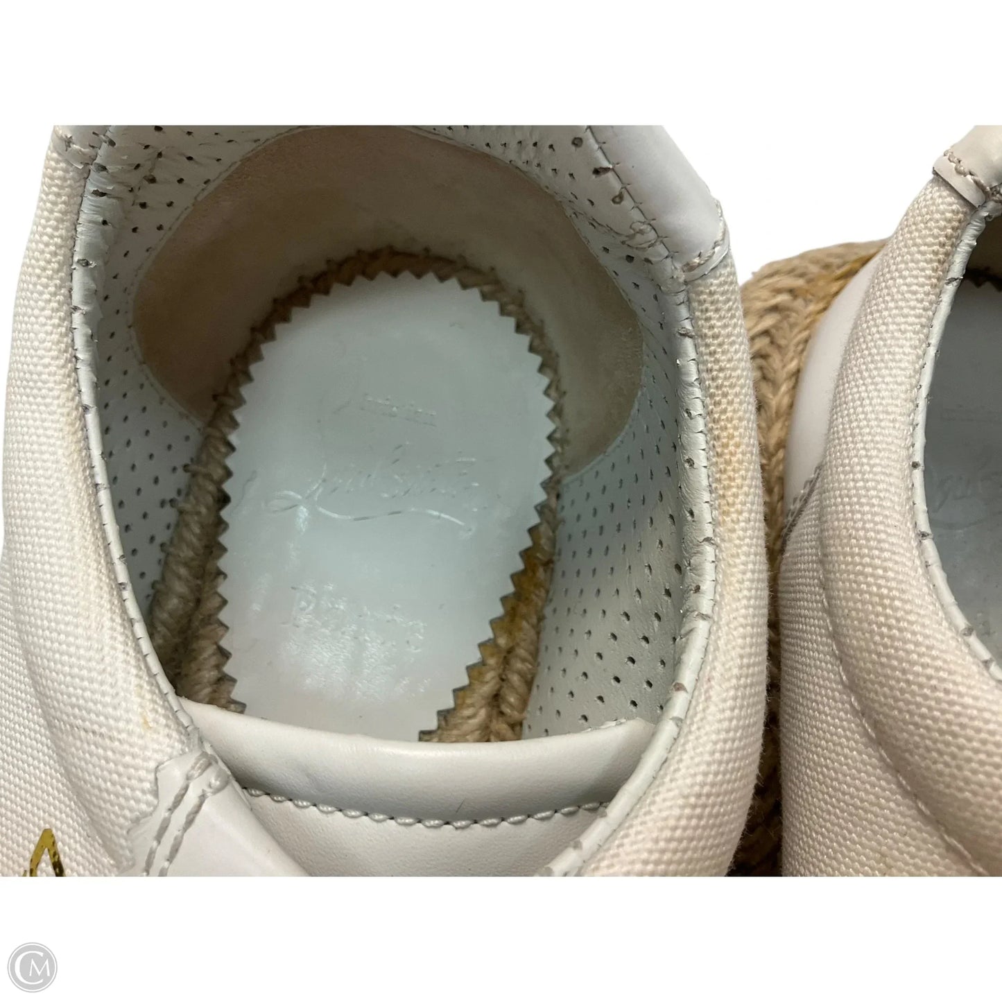 Shoes Luxury Designer By Christian Louboutin In White, Size: 8.5