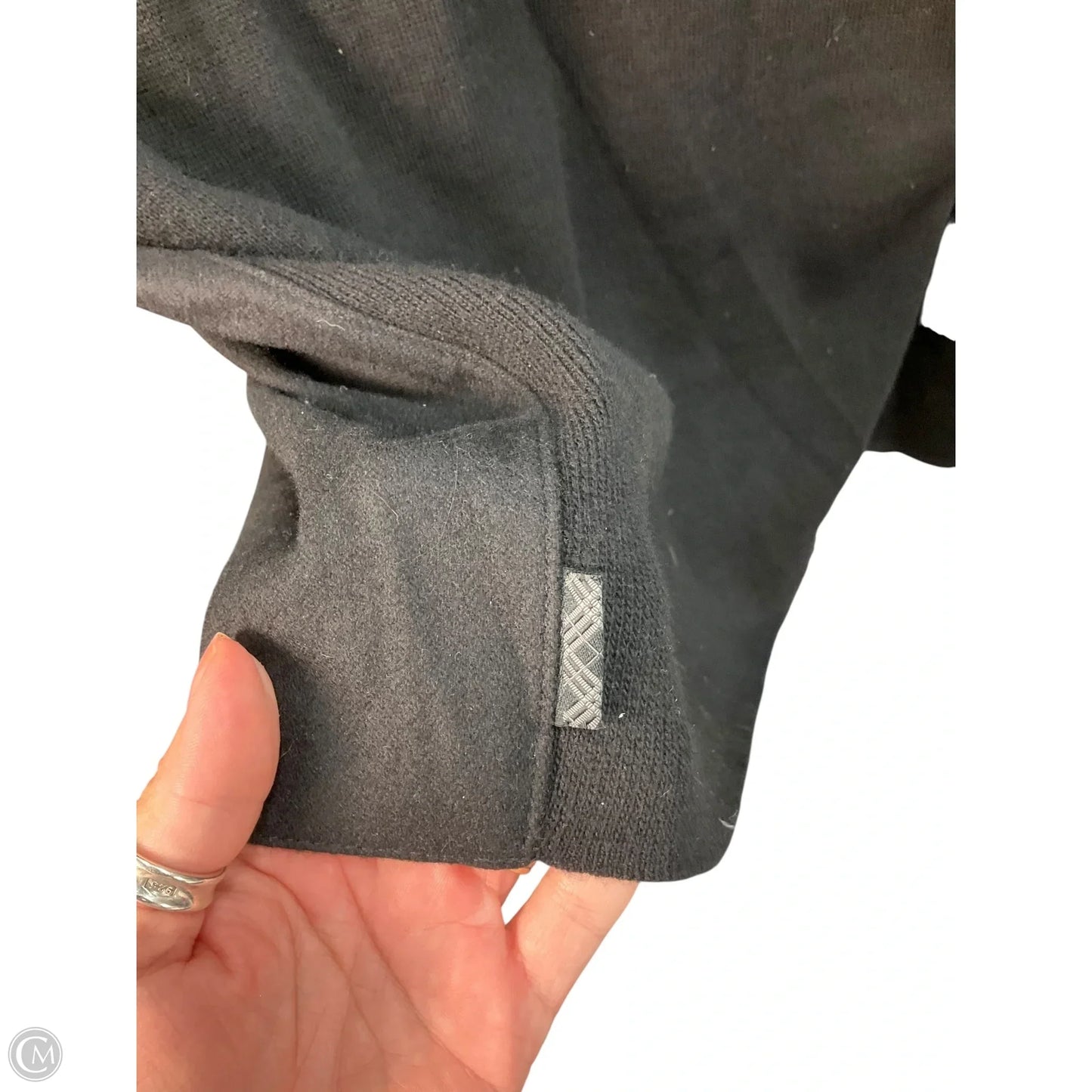 Top Long Sleeve Luxury Designer By Burberry In Black, Size: S