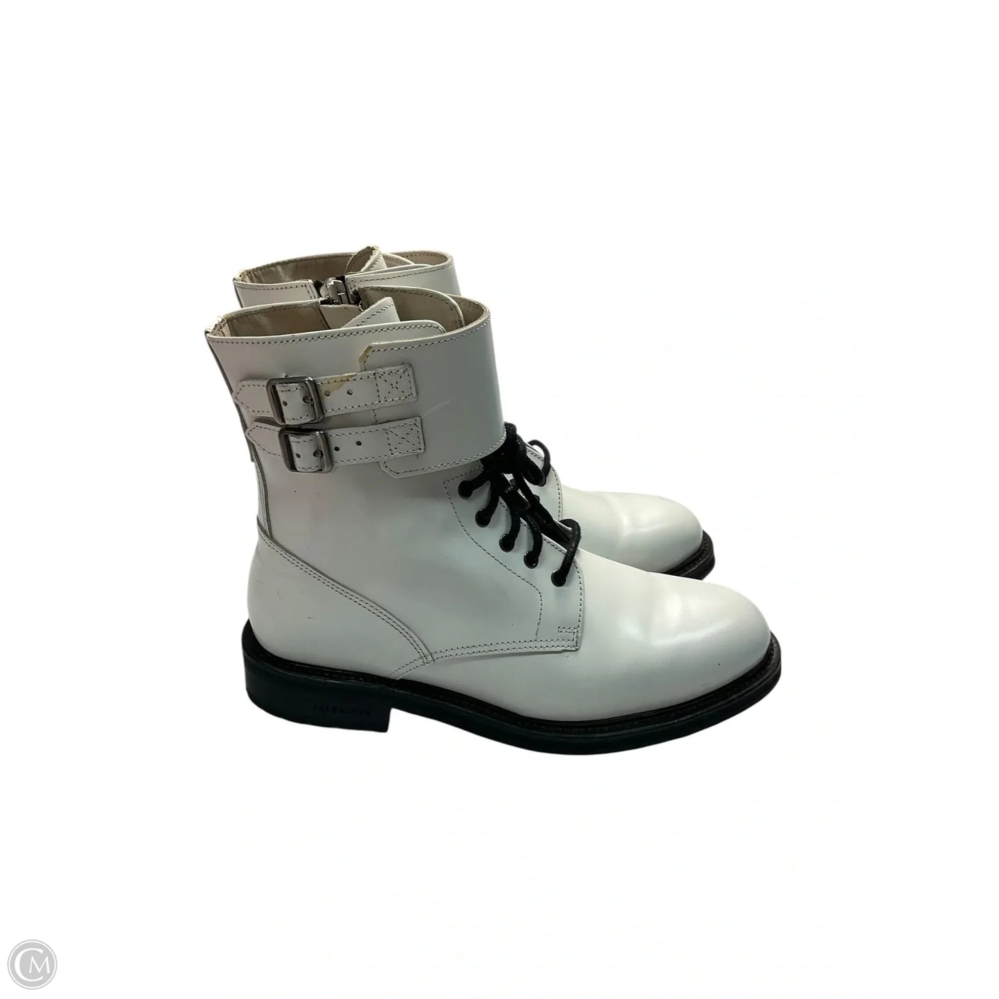 Boots Designer By All Saints In White, Size: 8