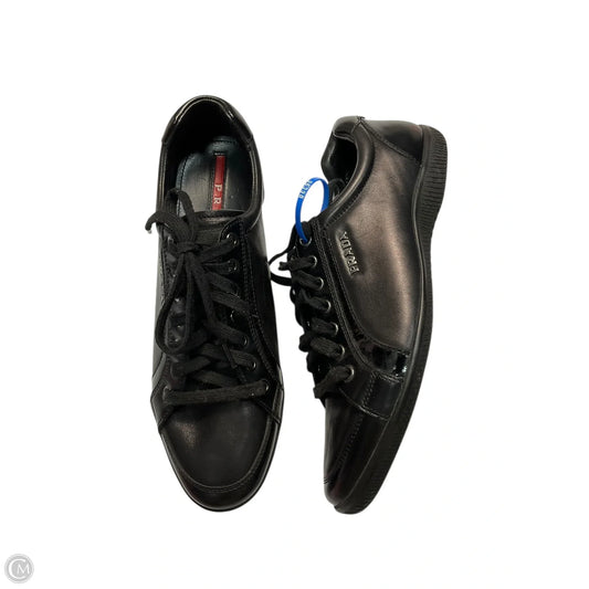Shoes Luxury Designer By Prada In Black, Size: 8