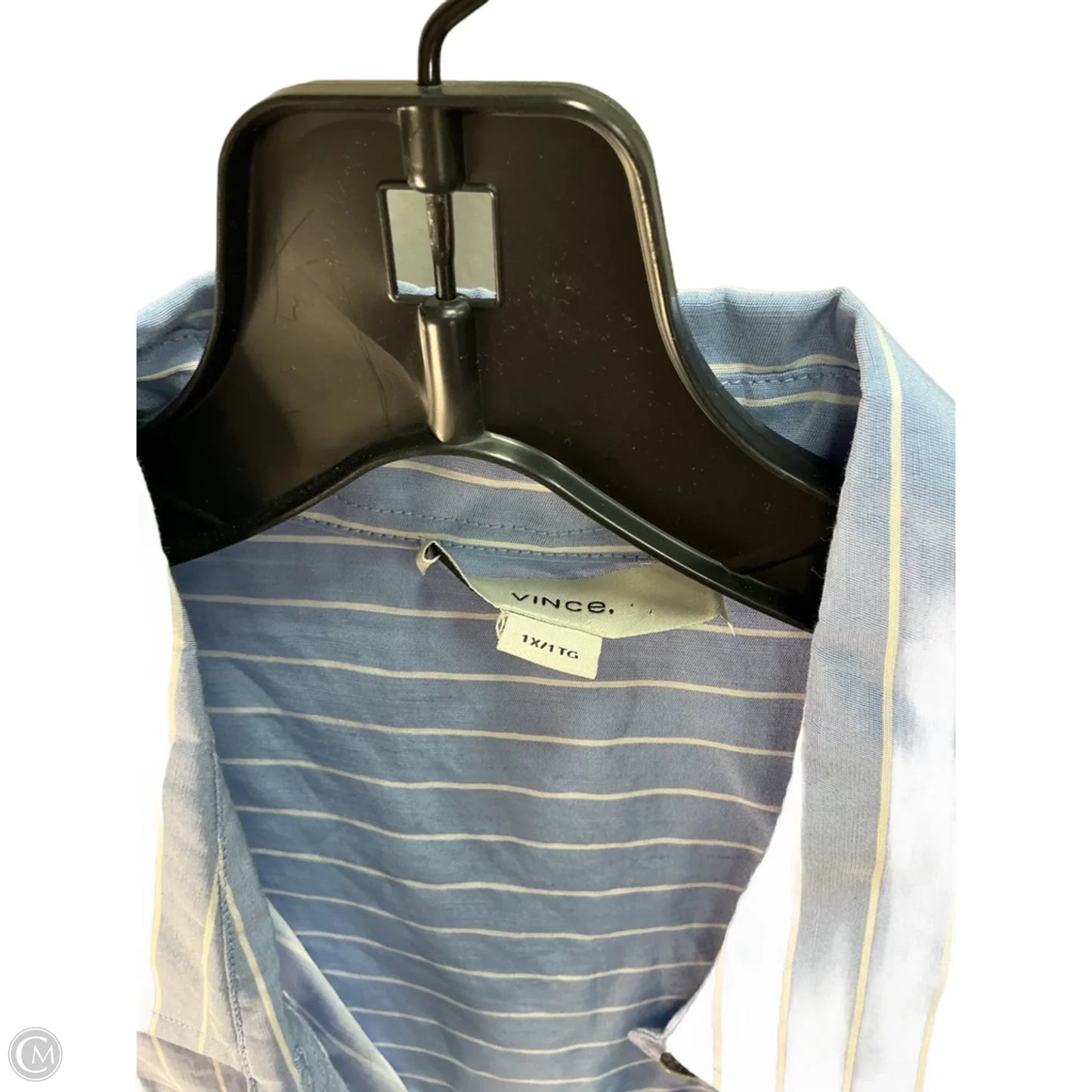 Top Long Sleeve By Vince In Blue, Size: 18