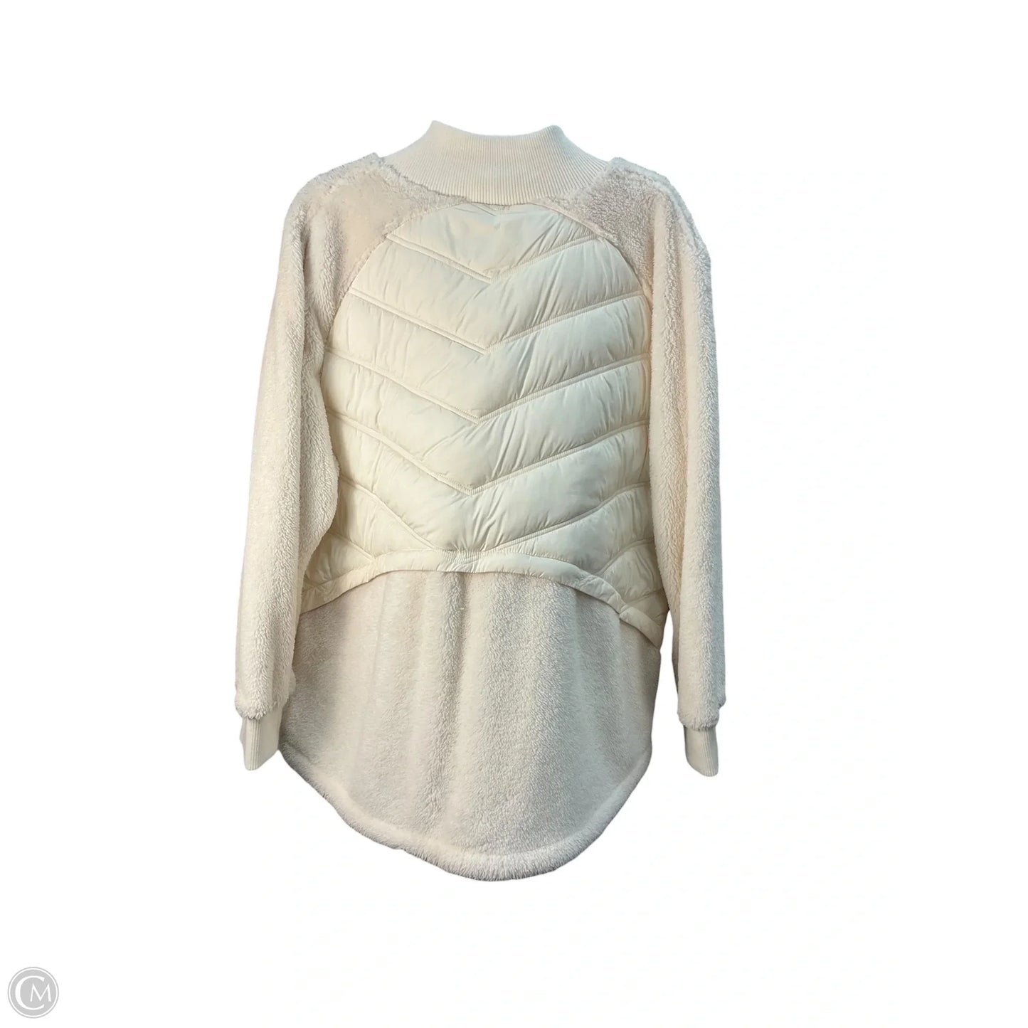 Jacket Faux Fur & Sherpa By Bernardo In Cream, Size: 18