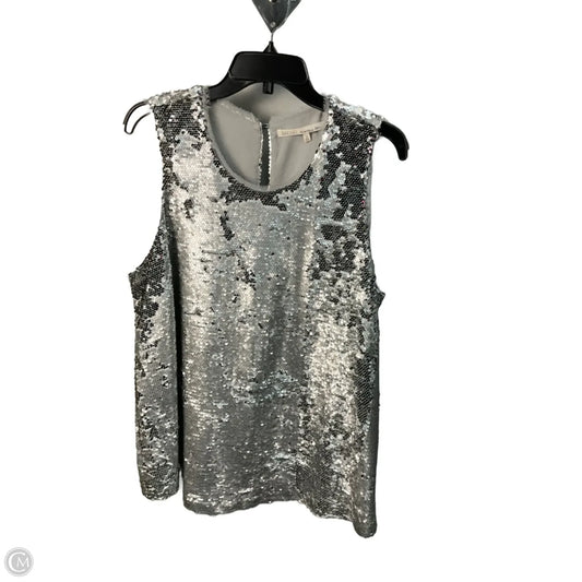 Top Sleeveless By Rachel Roy In Silver, Size: 18