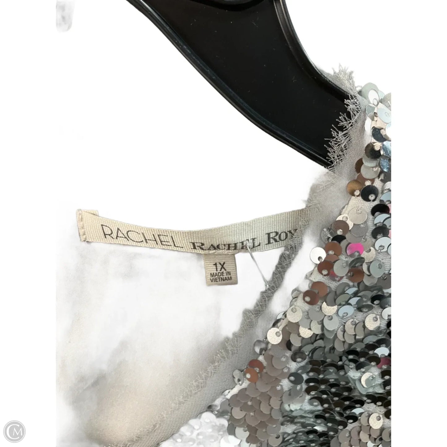 Top Sleeveless By Rachel Roy In Silver, Size: 18