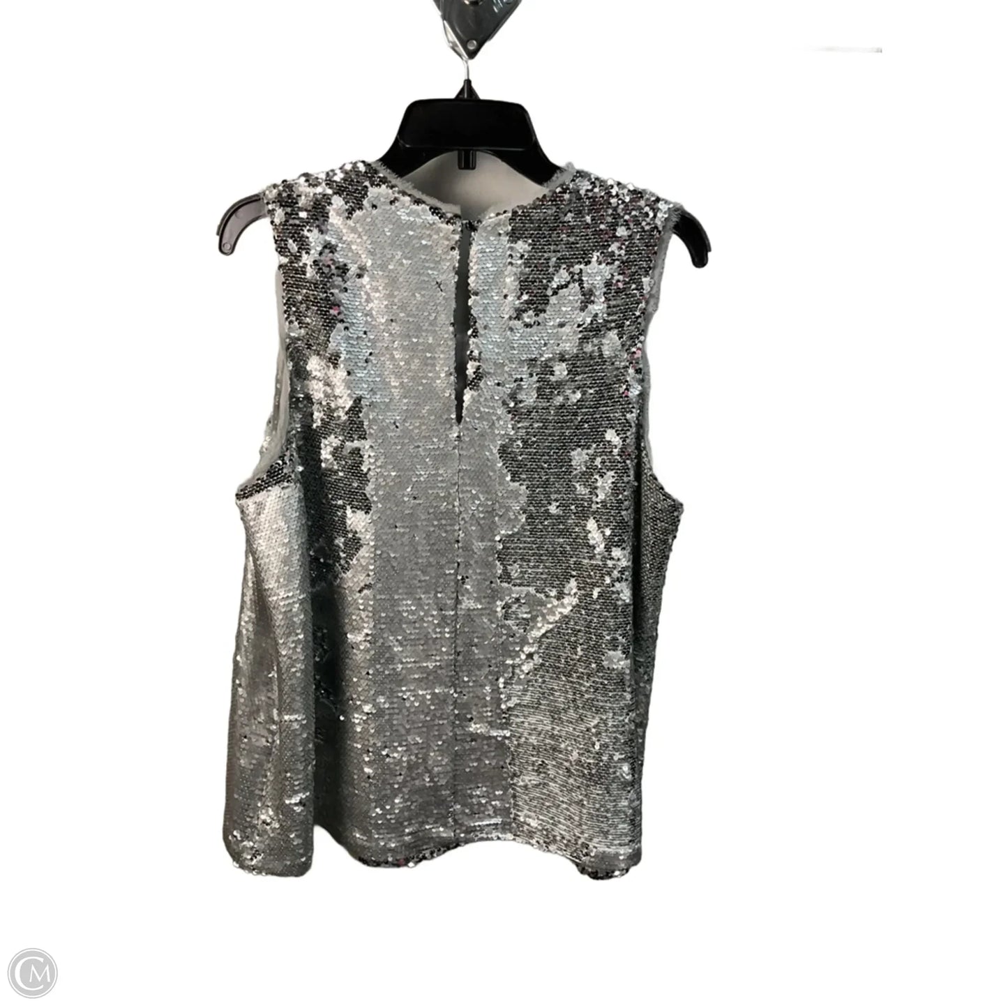 Top Sleeveless By Rachel Roy In Silver, Size: 18
