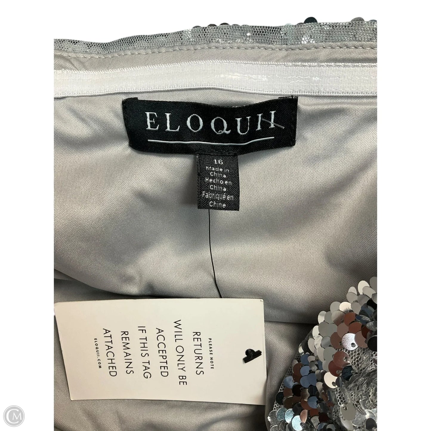 Dress Party Long By Eloquii In Black, Size: 16