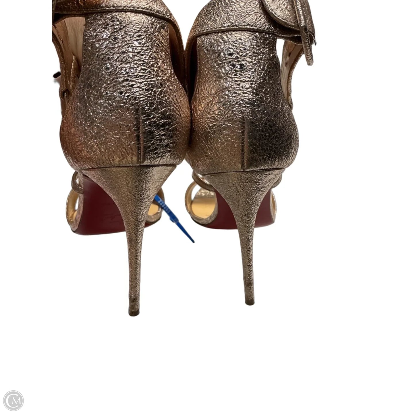 Shoes Luxury Designer By Christian Louboutin In Rose Gold, Size: 9