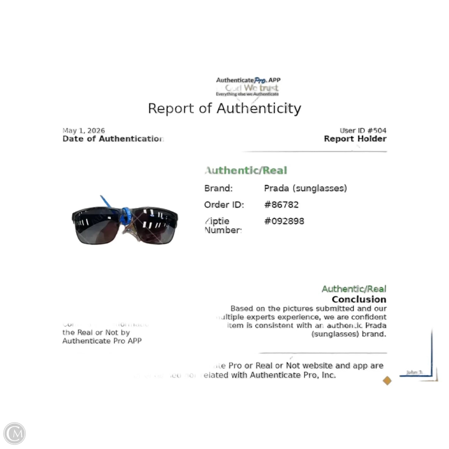 Sunglasses Luxury Designer By Prada