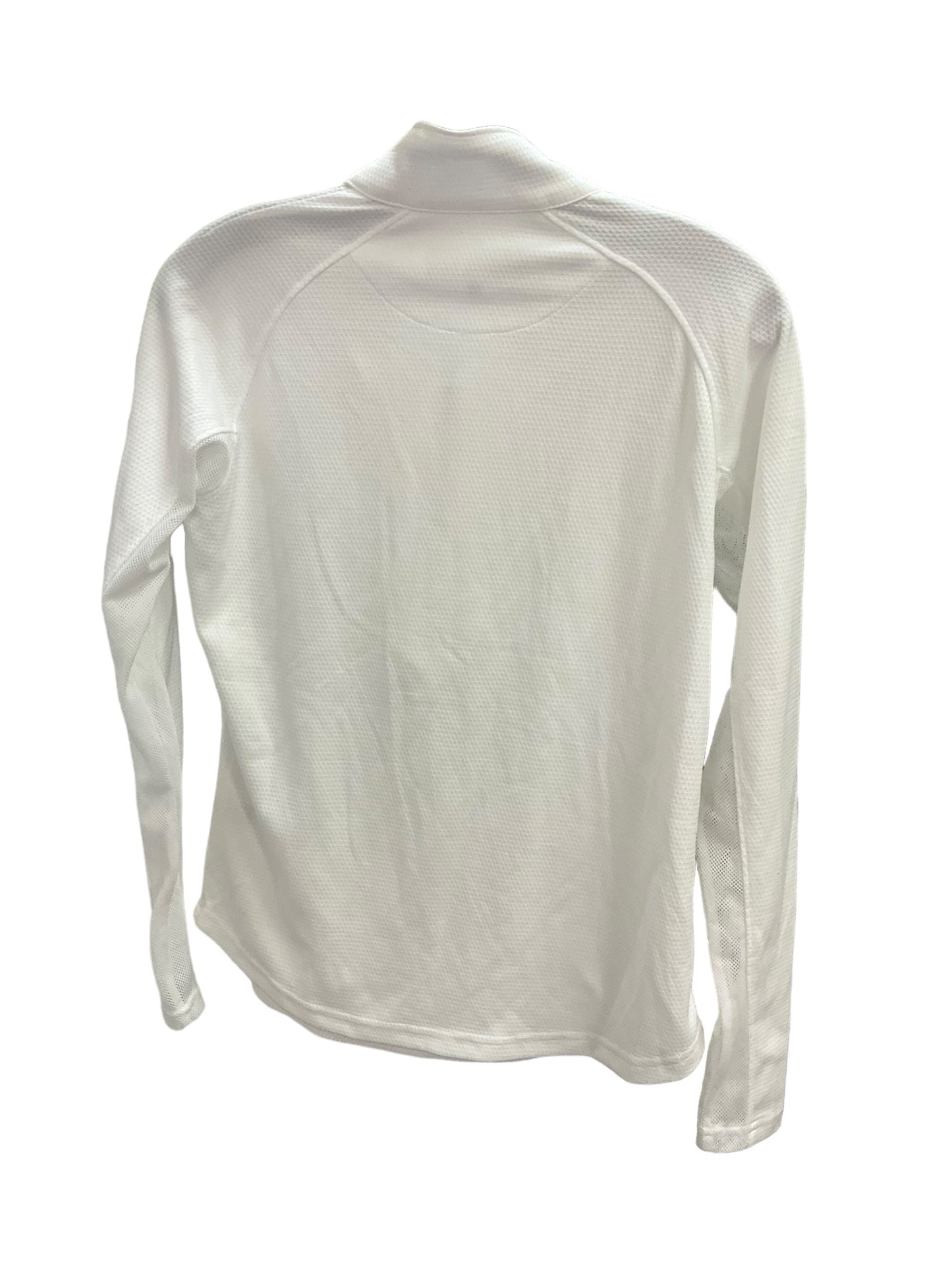 Athletic Top Long Sleeve Collar By Clothes Mentor In White, Size: S