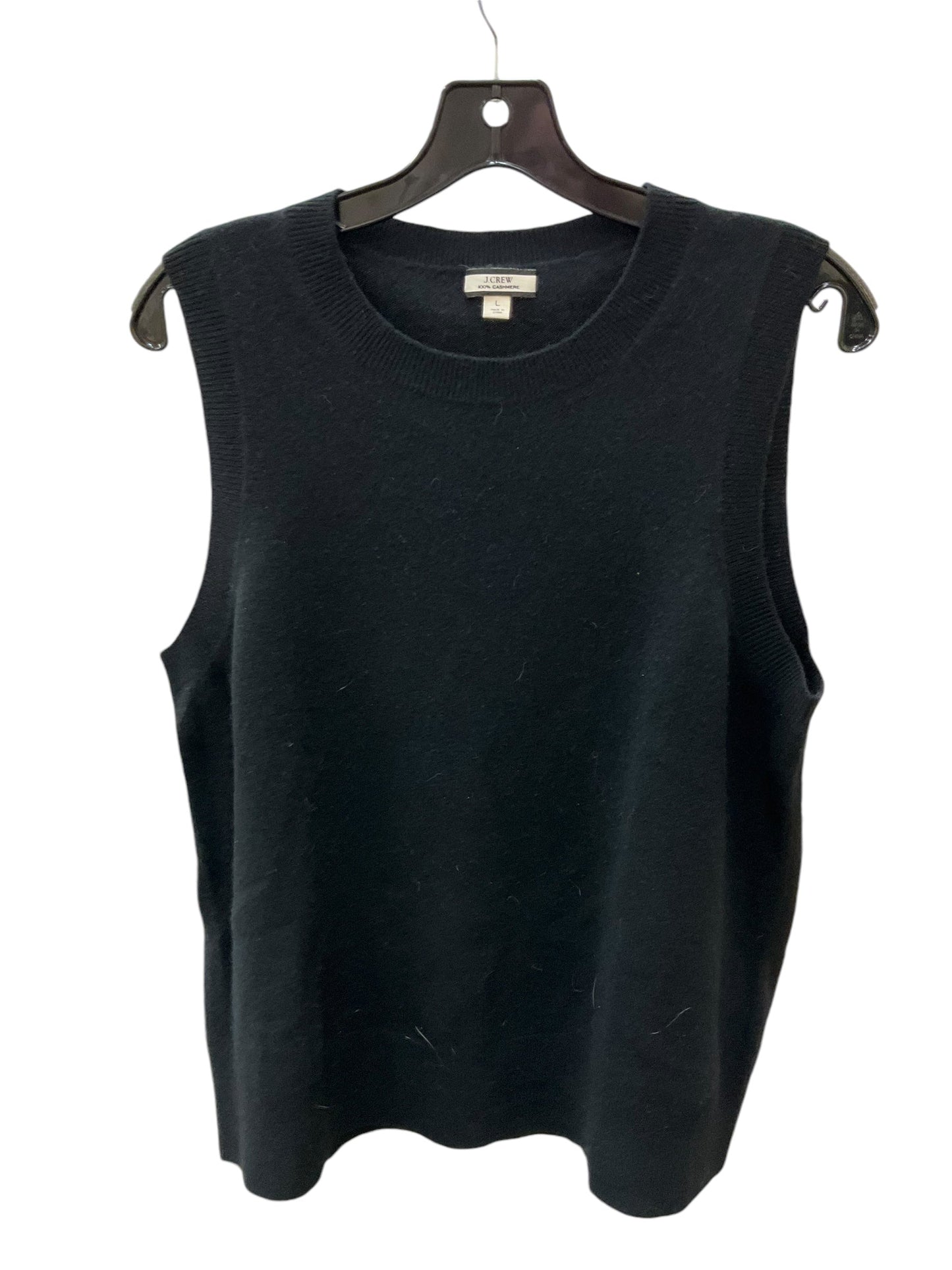 Top Sleeveless By J Crew In Black, Size: L