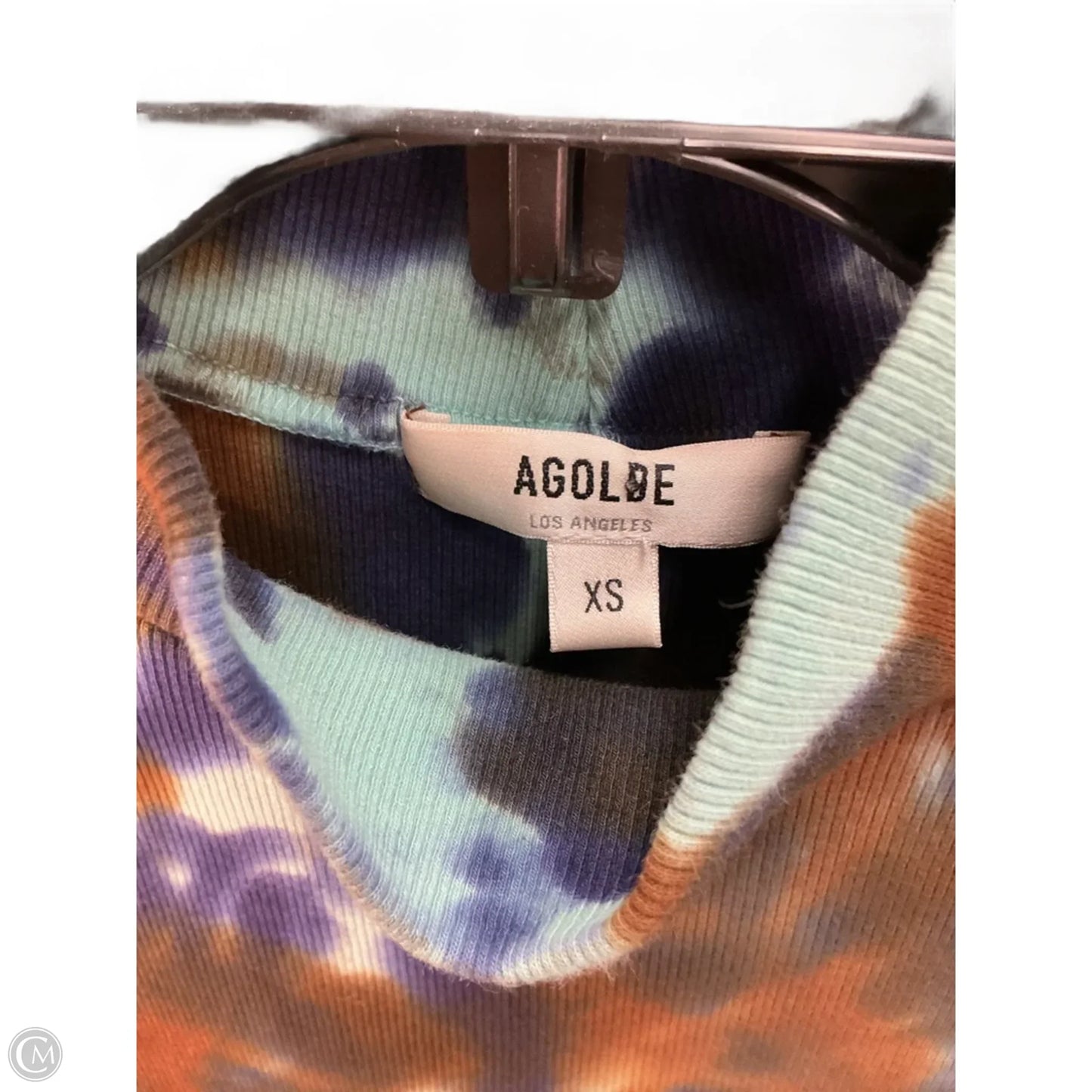 Top Short Sleeve By Agolde In Tie Dye Print, Size: Xs