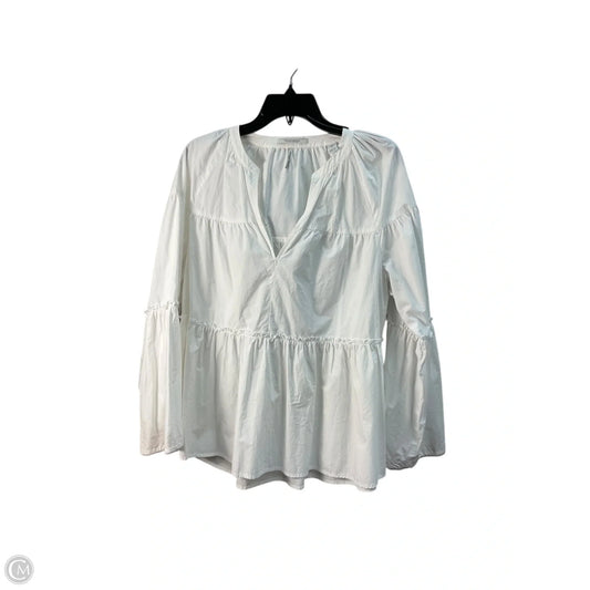 Top Long Sleeve By Scotch & Soda In White, Size: L