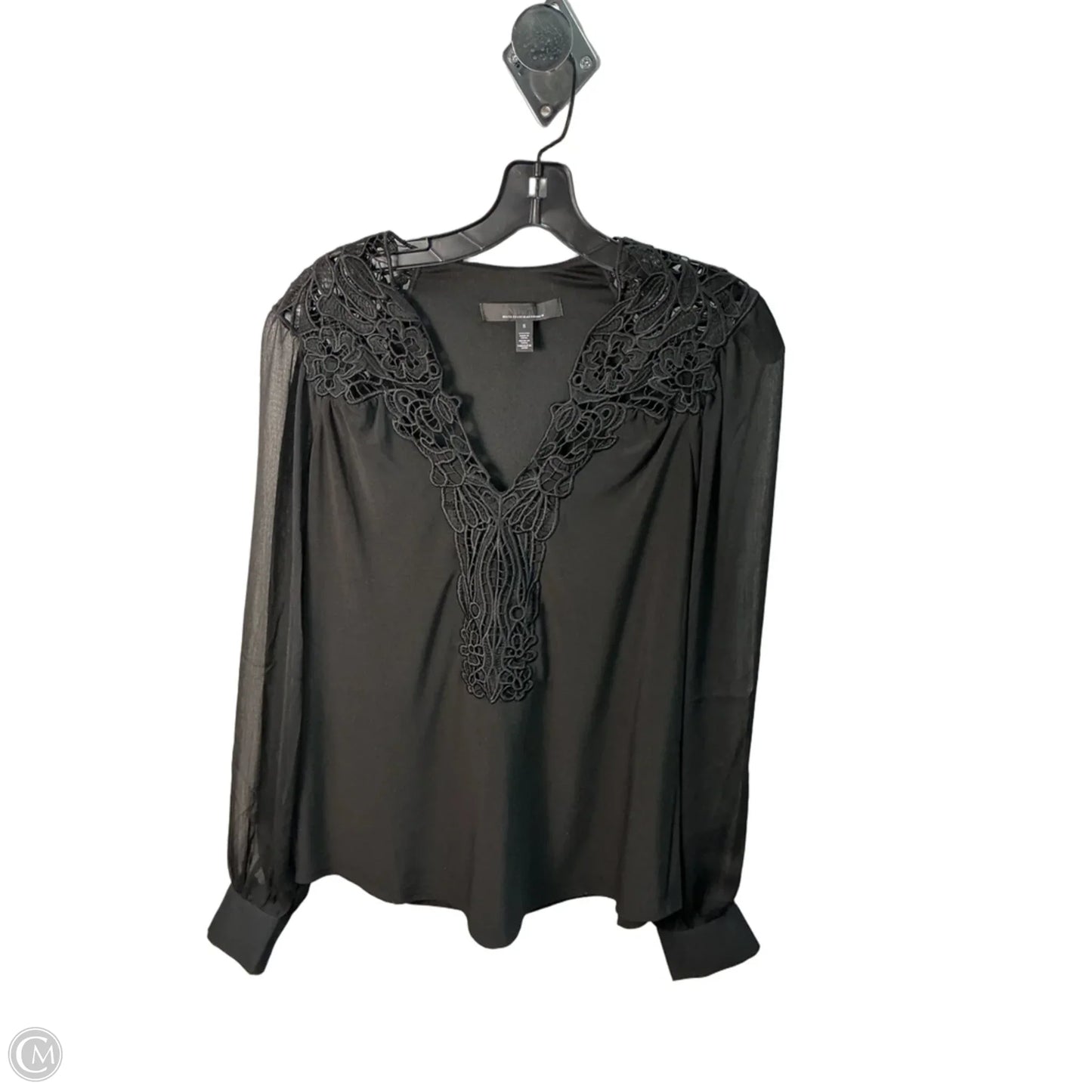 Top Long Sleeve By White House Black Market In Black, Size: S