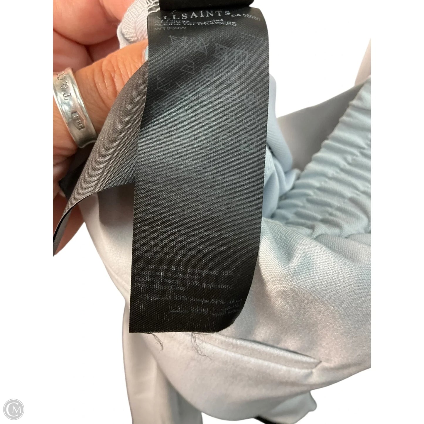 Pants Designer By All Saints In Grey, Size: 8