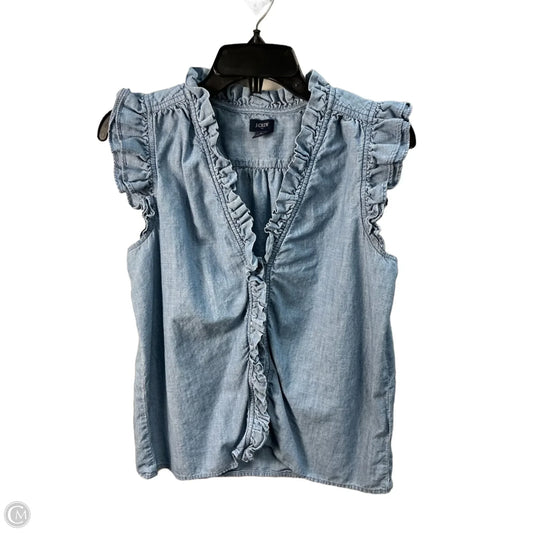 Top Sleeveless By J. Crew In Blue Denim, Size: S