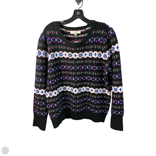Sweater By Loft In Black & Blue, Size: Xl