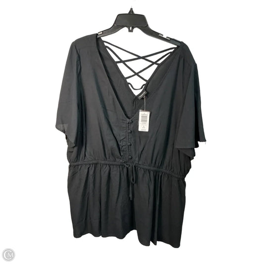 Top Short Sleeve By Torrid In Black, Size: 22