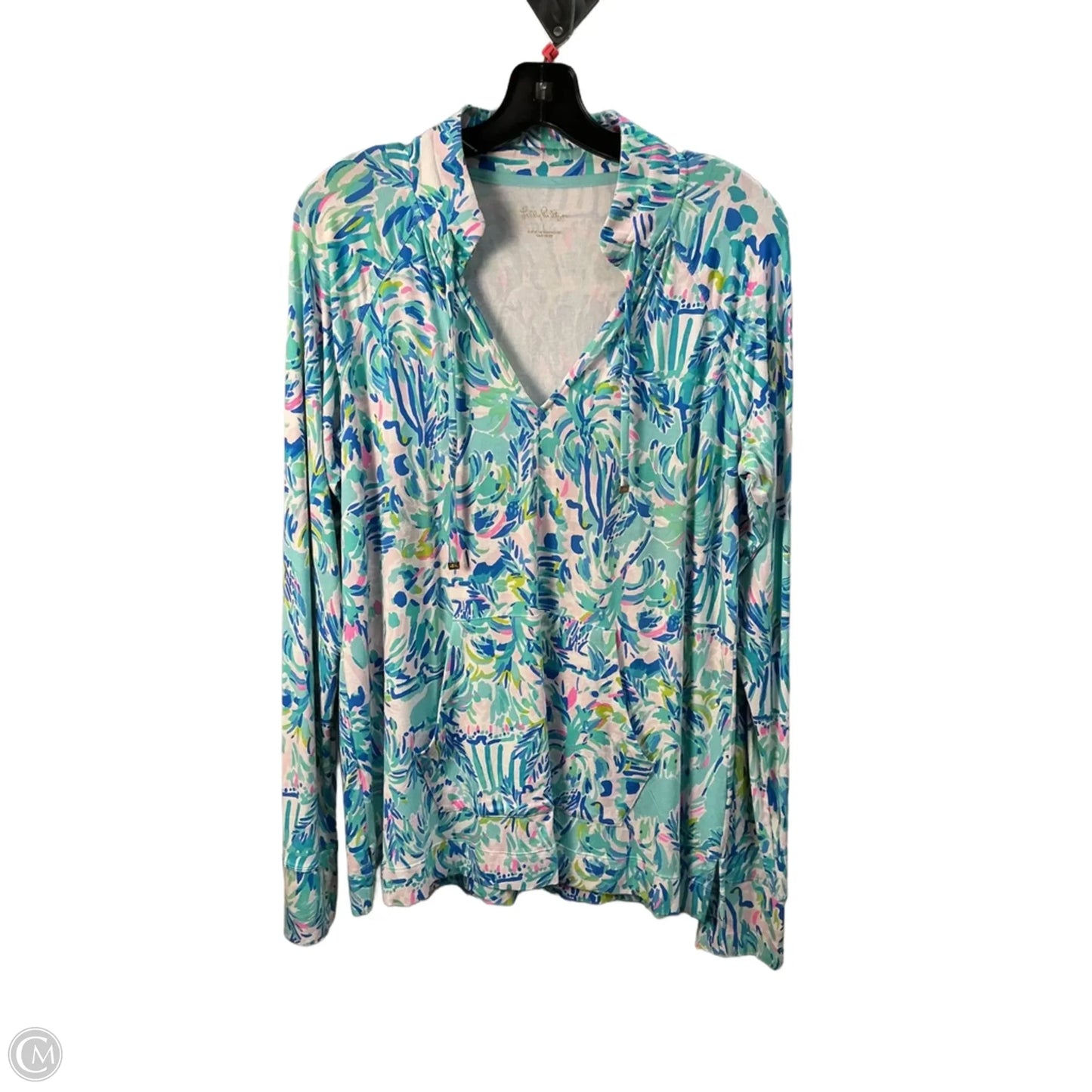Top Long Sleeve Designer By Lilly Pulitzer In Blue, Size: L