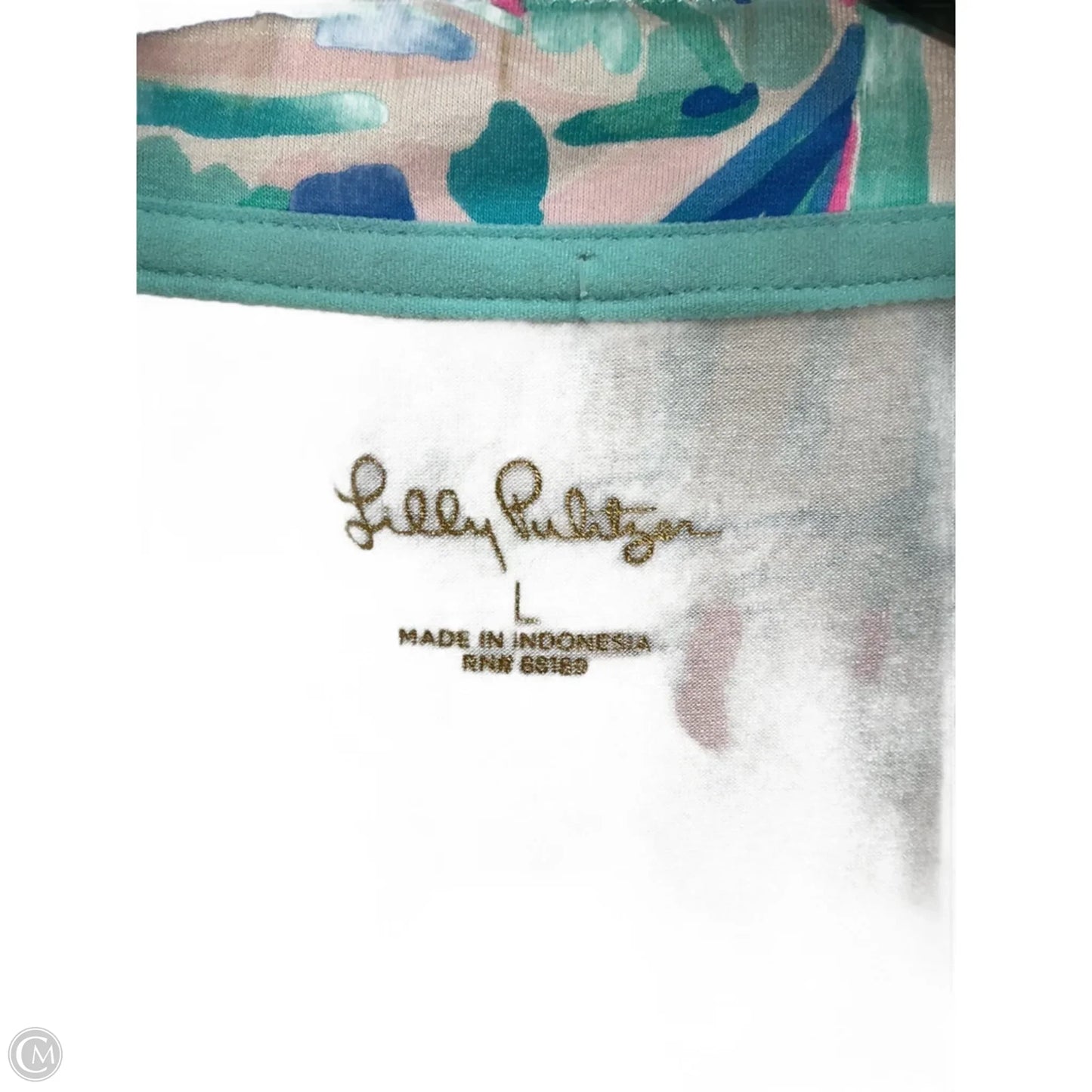 Top Long Sleeve Designer By Lilly Pulitzer In Blue, Size: L