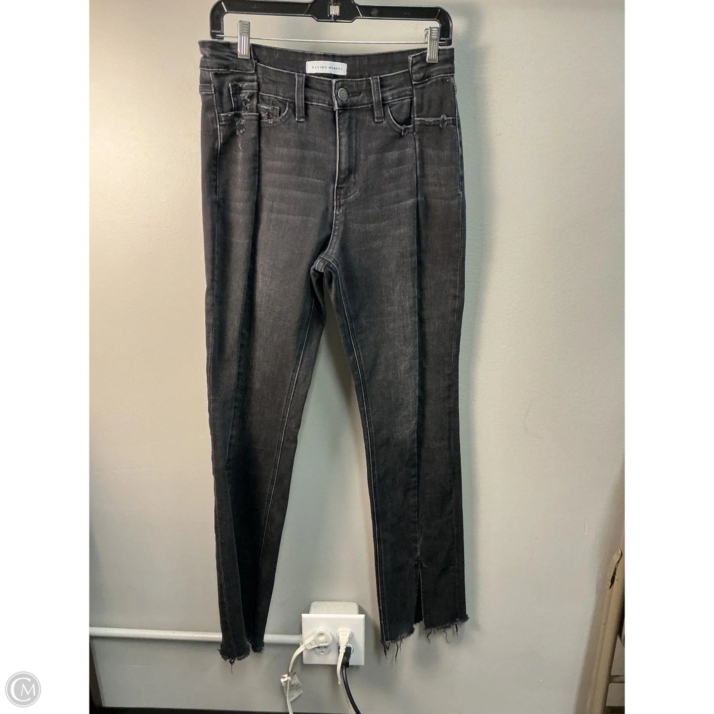 Jeans Straight By Flying Monkey In Black, Size: 4