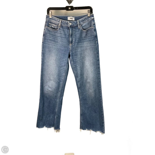 Jeans Wide Leg By Paige In Blue Denim, Size: 4