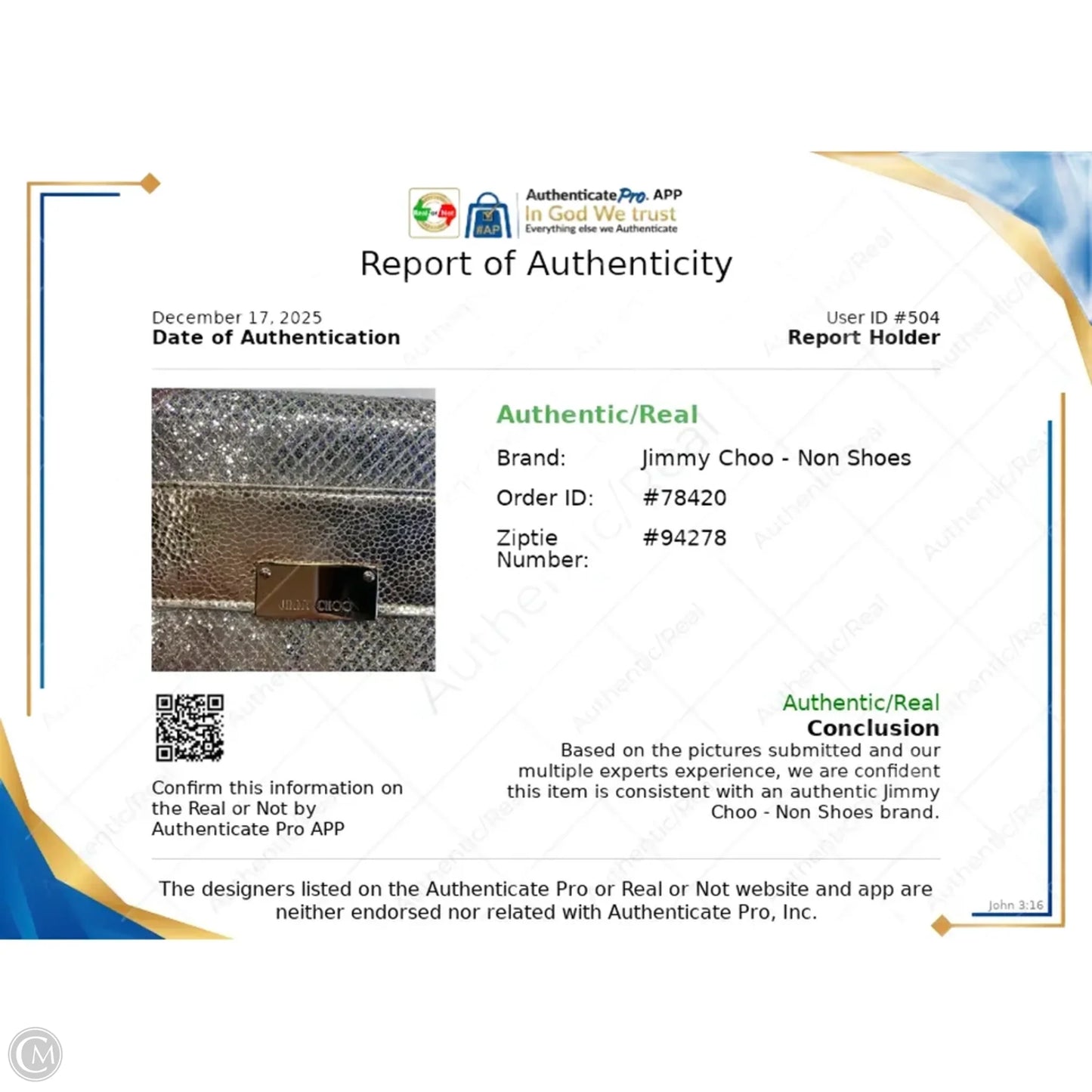 Clutch Luxury Designer By Jimmy Choo, Size: Medium