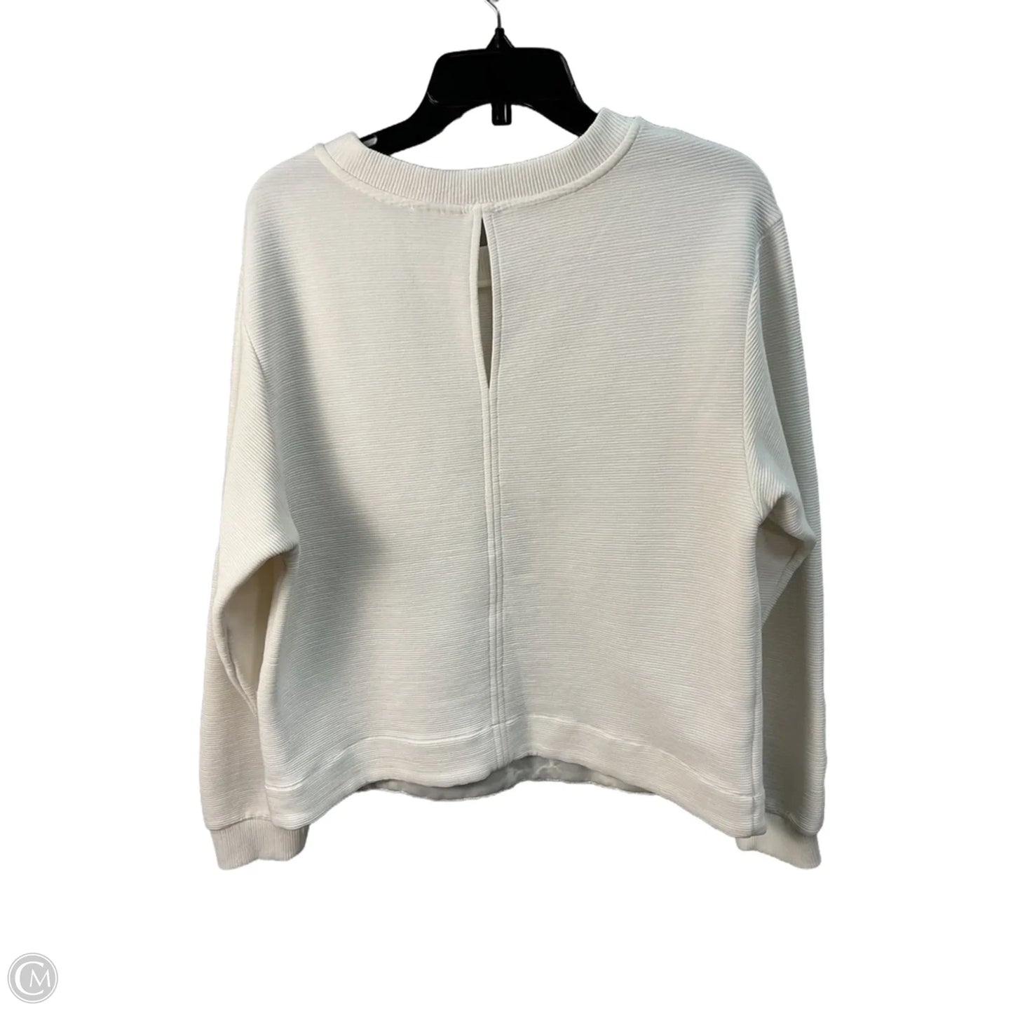 Athletic Top Long Sleeve Crewneck By Varley In Cream, Size: M
