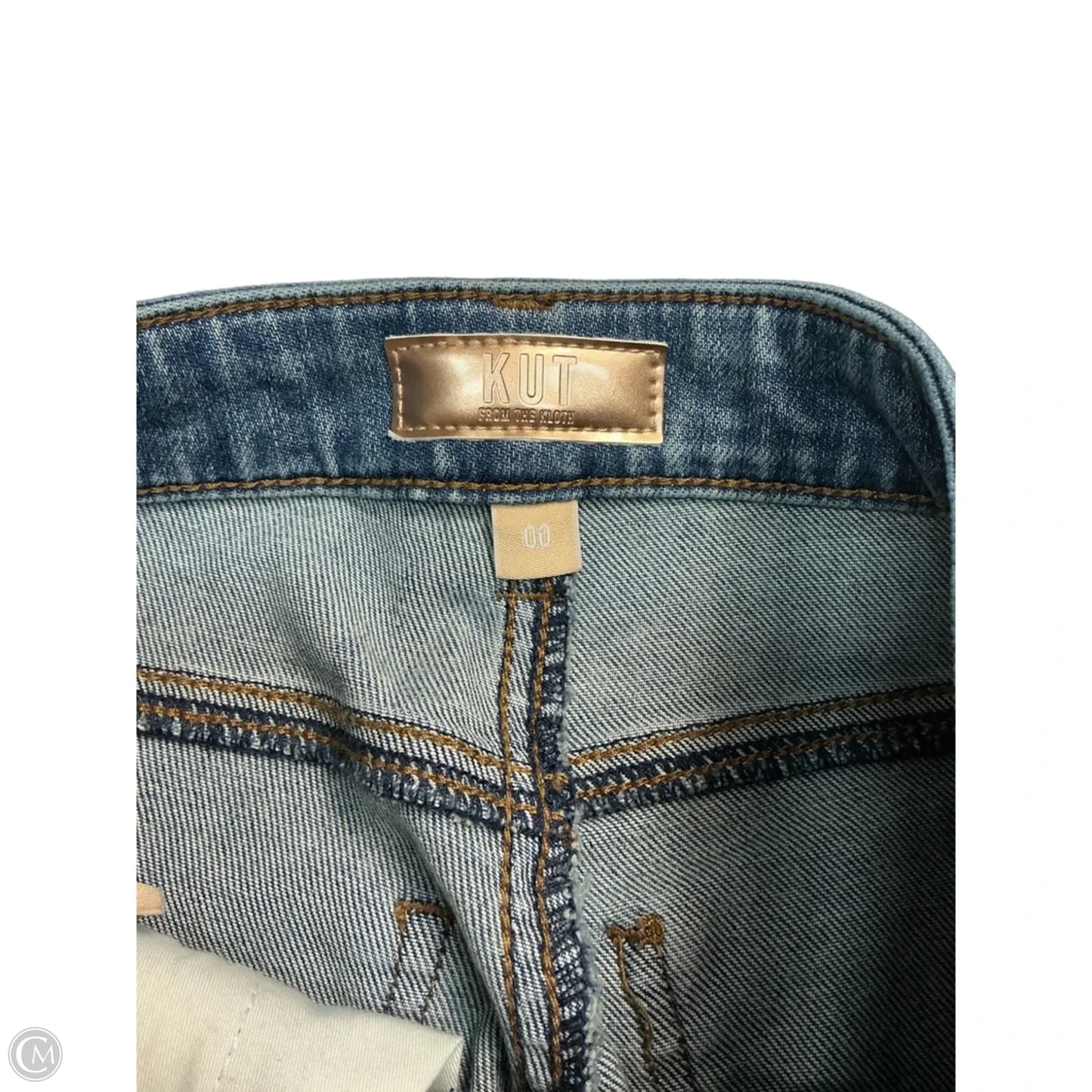 Jeans Wide Leg By Kut In Blue Denim, Size: 0