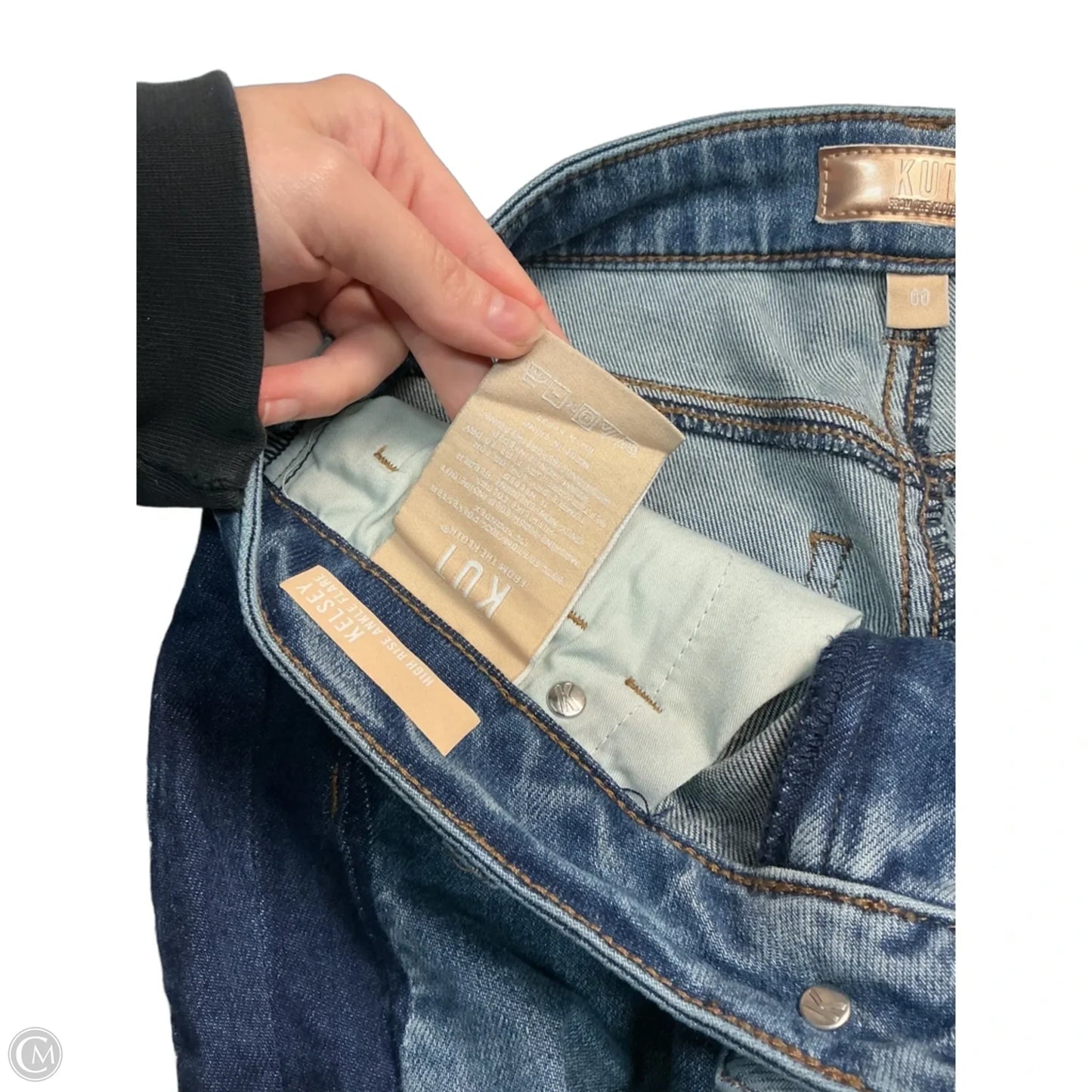 Jeans Wide Leg By Kut In Blue Denim, Size: 0