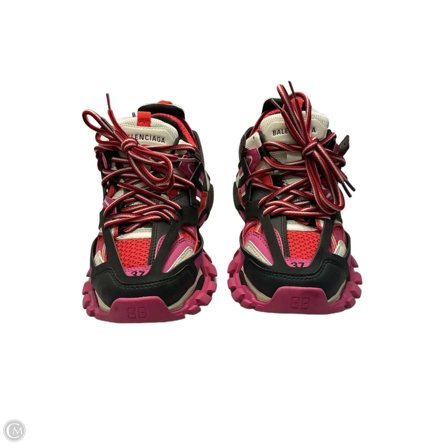 Shoes Luxury Designer By Balenciaga In Blue & Red, Size: 7