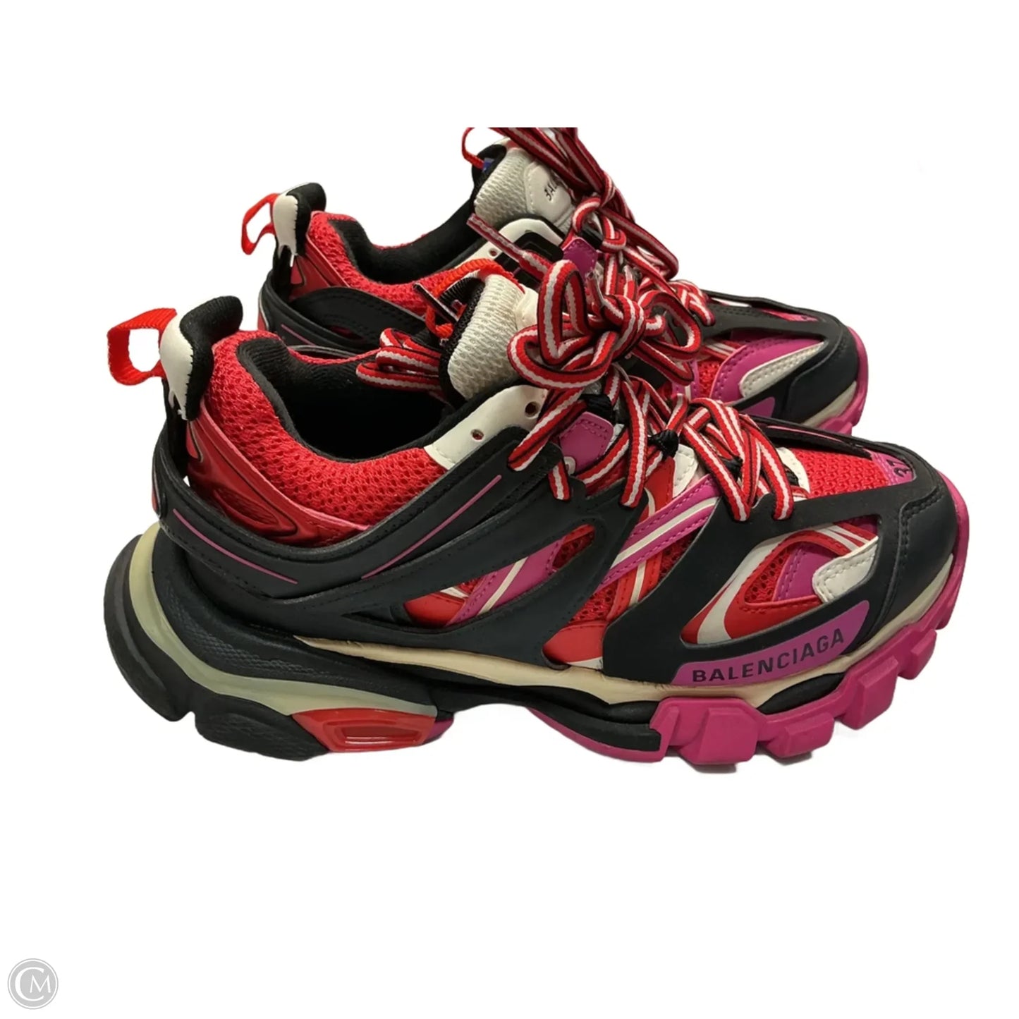 Shoes Luxury Designer By Balenciaga In Blue & Red, Size: 7
