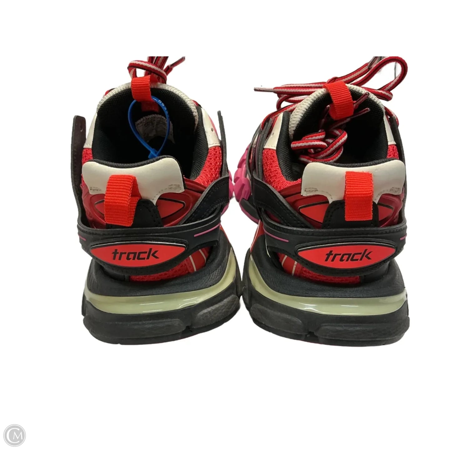 Shoes Luxury Designer By Balenciaga In Blue & Red, Size: 7