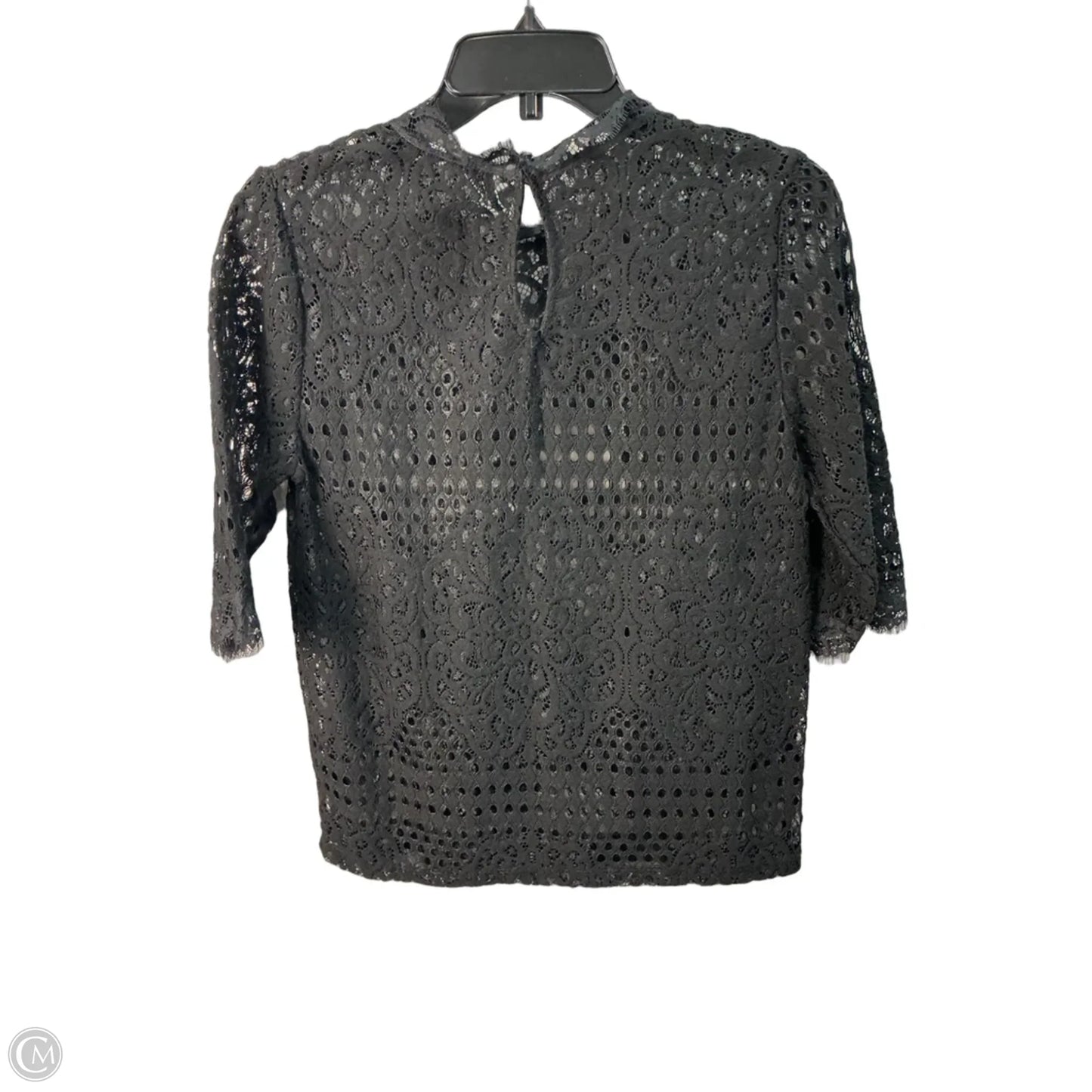 Top Short Sleeve By Zara In Black, Size: L