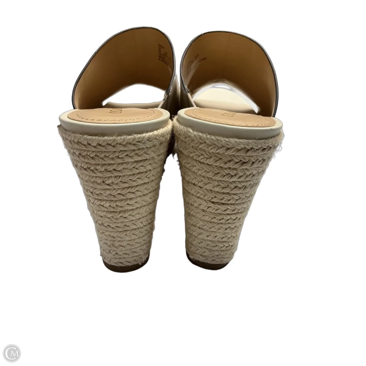Sandals Designer By Coach In Cream, Size: 9