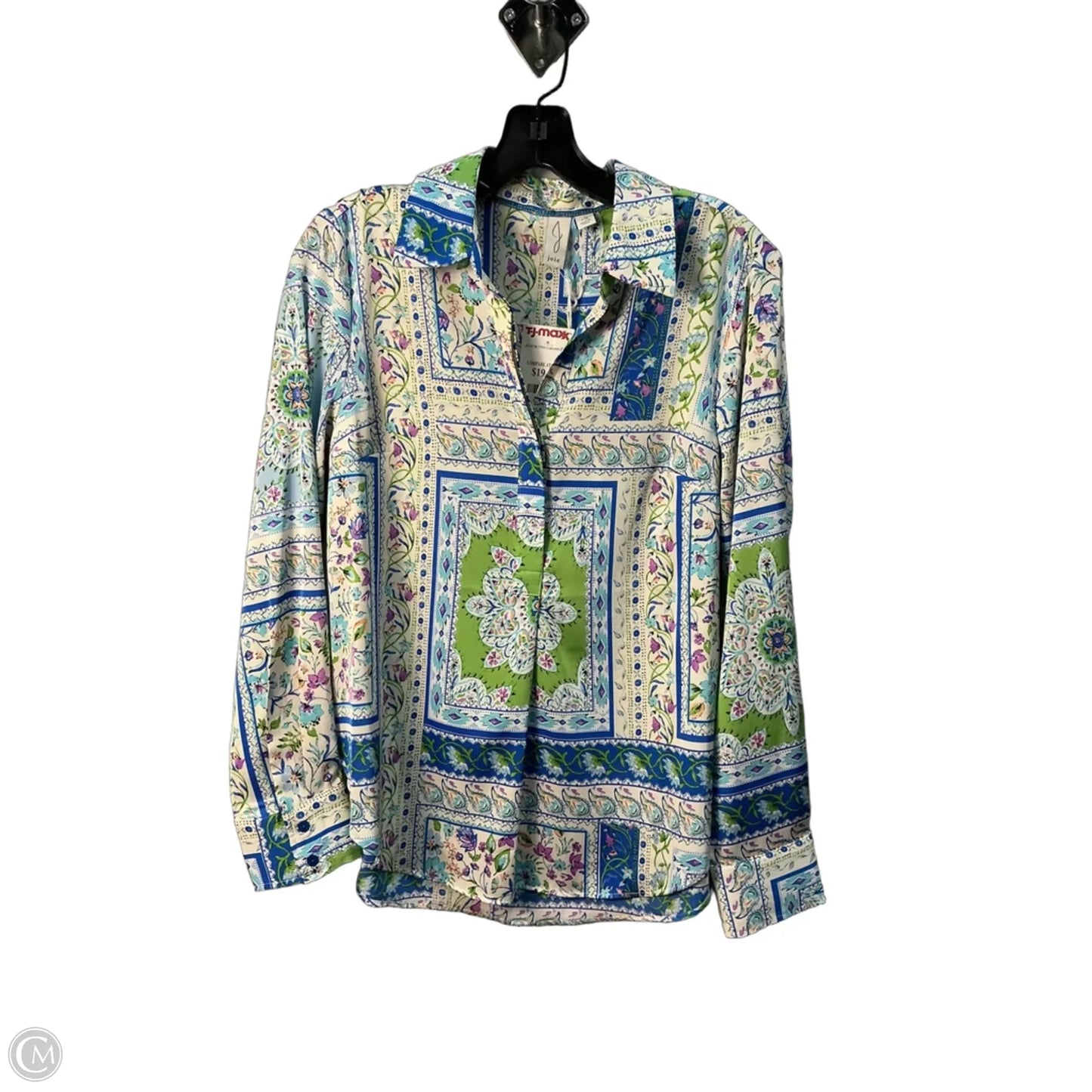 Top Long Sleeve By Joie In Blue & Green, Size: S