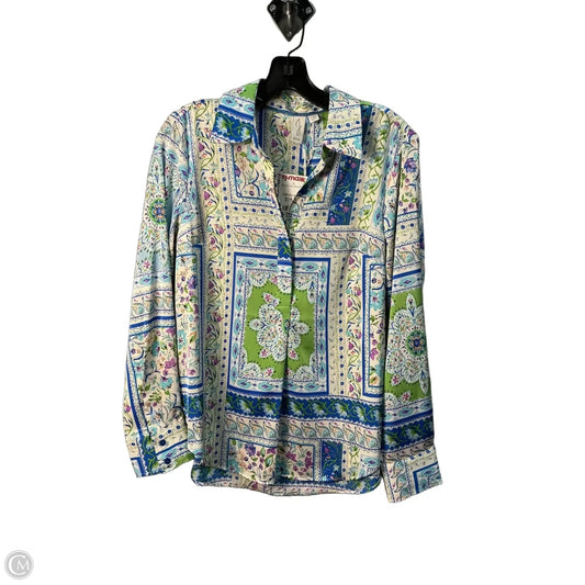 Top Long Sleeve By Joie In Blue & Green, Size: S