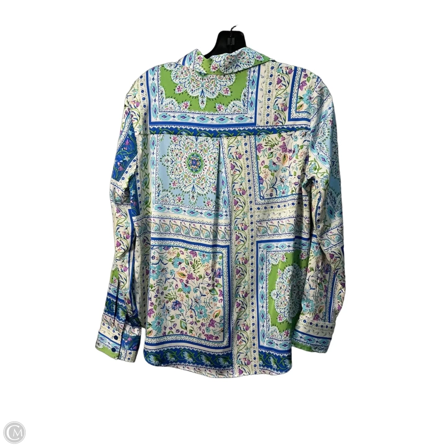 Top Long Sleeve By Joie In Blue & Green, Size: S