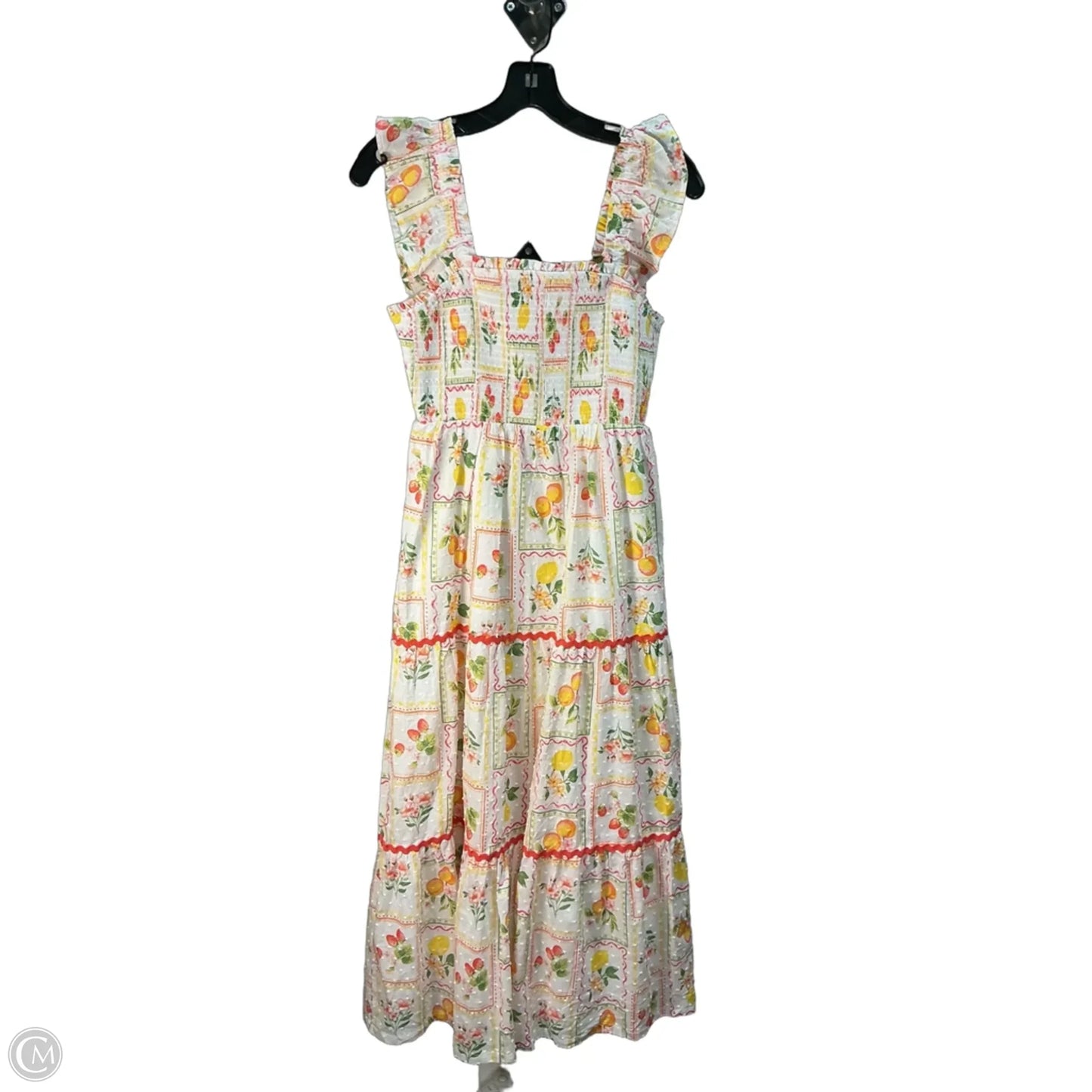 Dress Casual Midi By Rachel Zoe In Orange & White, Size: Xs
