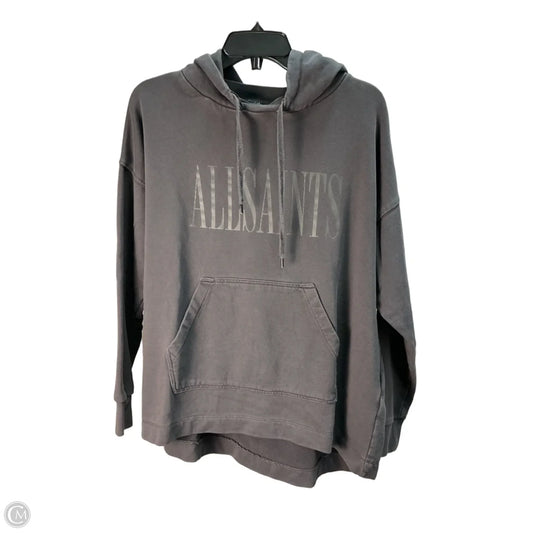 Sweatshirt Hoodie By All Saints In Grey, Size: S
