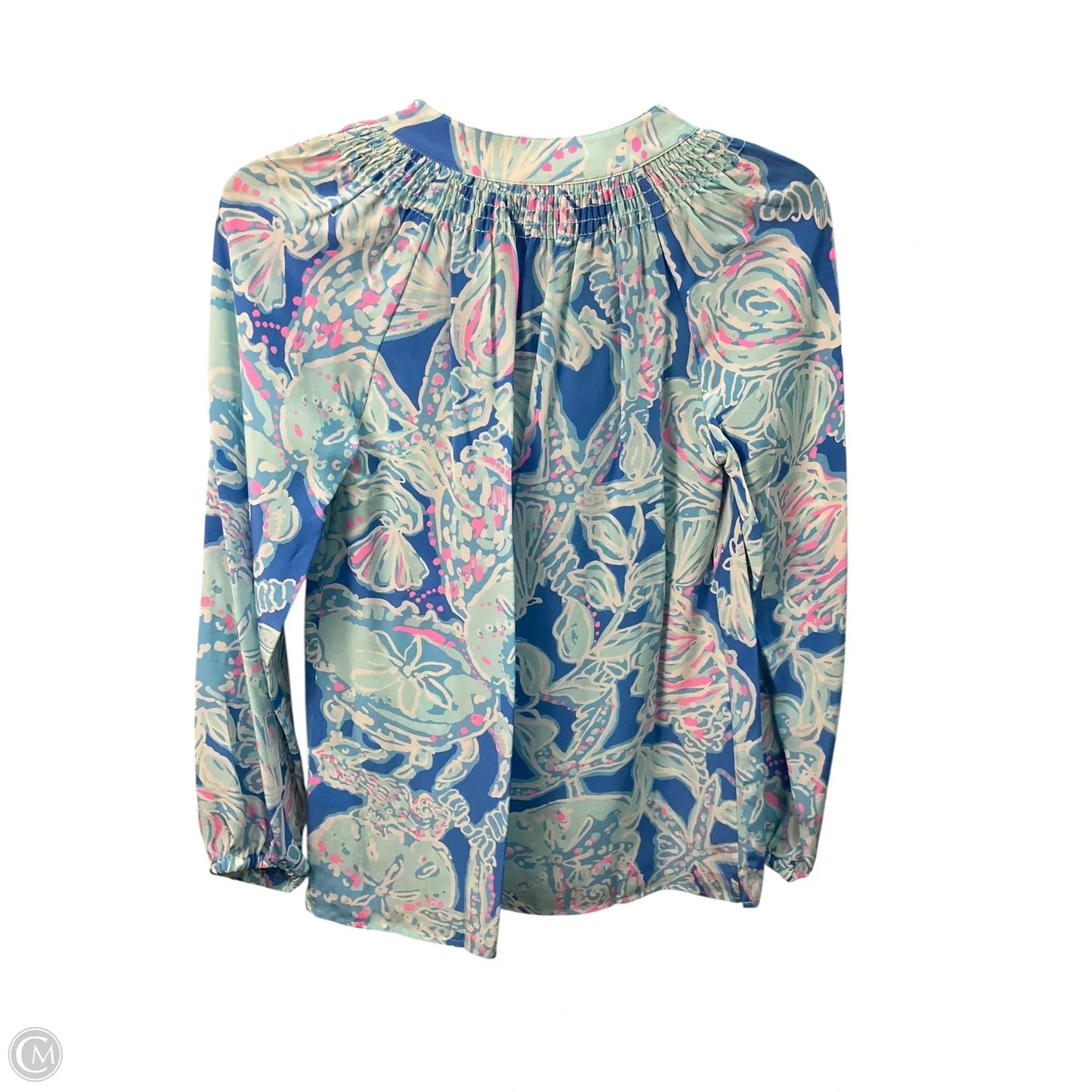 Top Long Sleeve Designer By Lilly Pulitzer In Blue, Size: Xxs