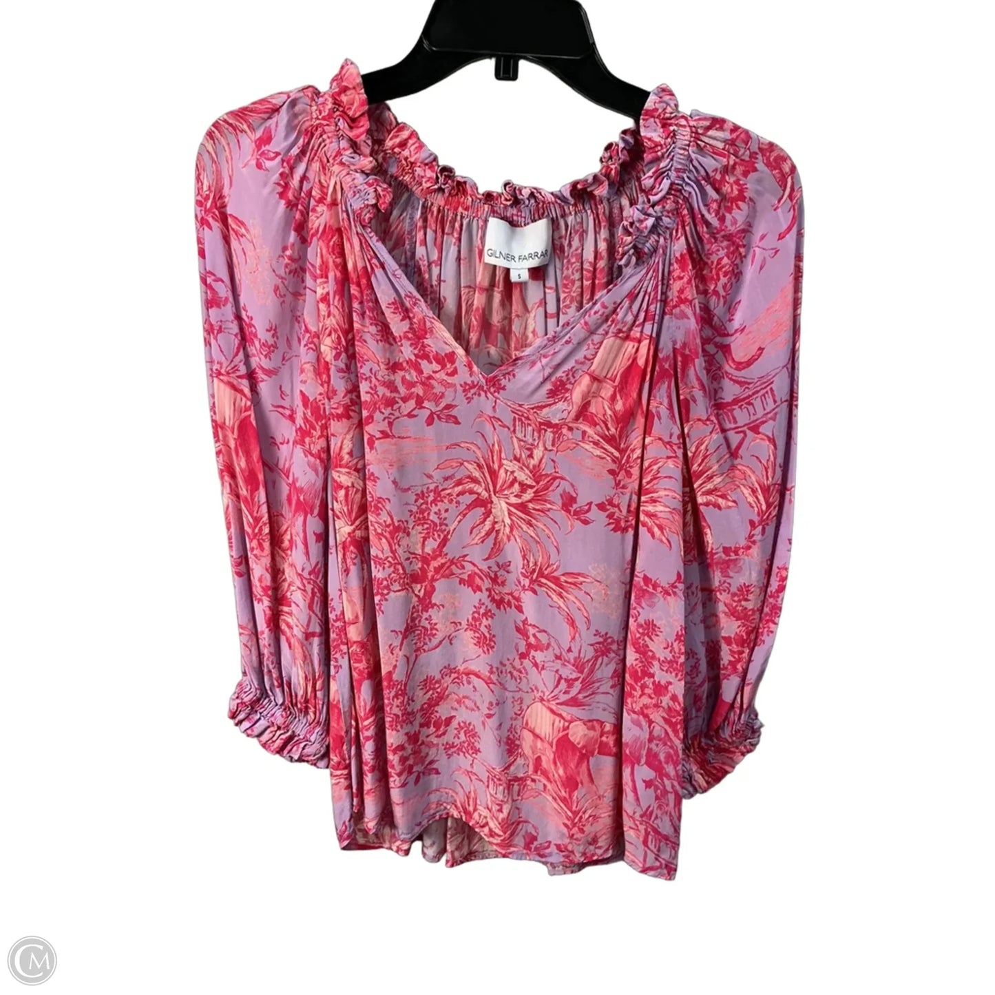 Top Short Sleeve By Clothes Mentor In Floral Print, Size: S