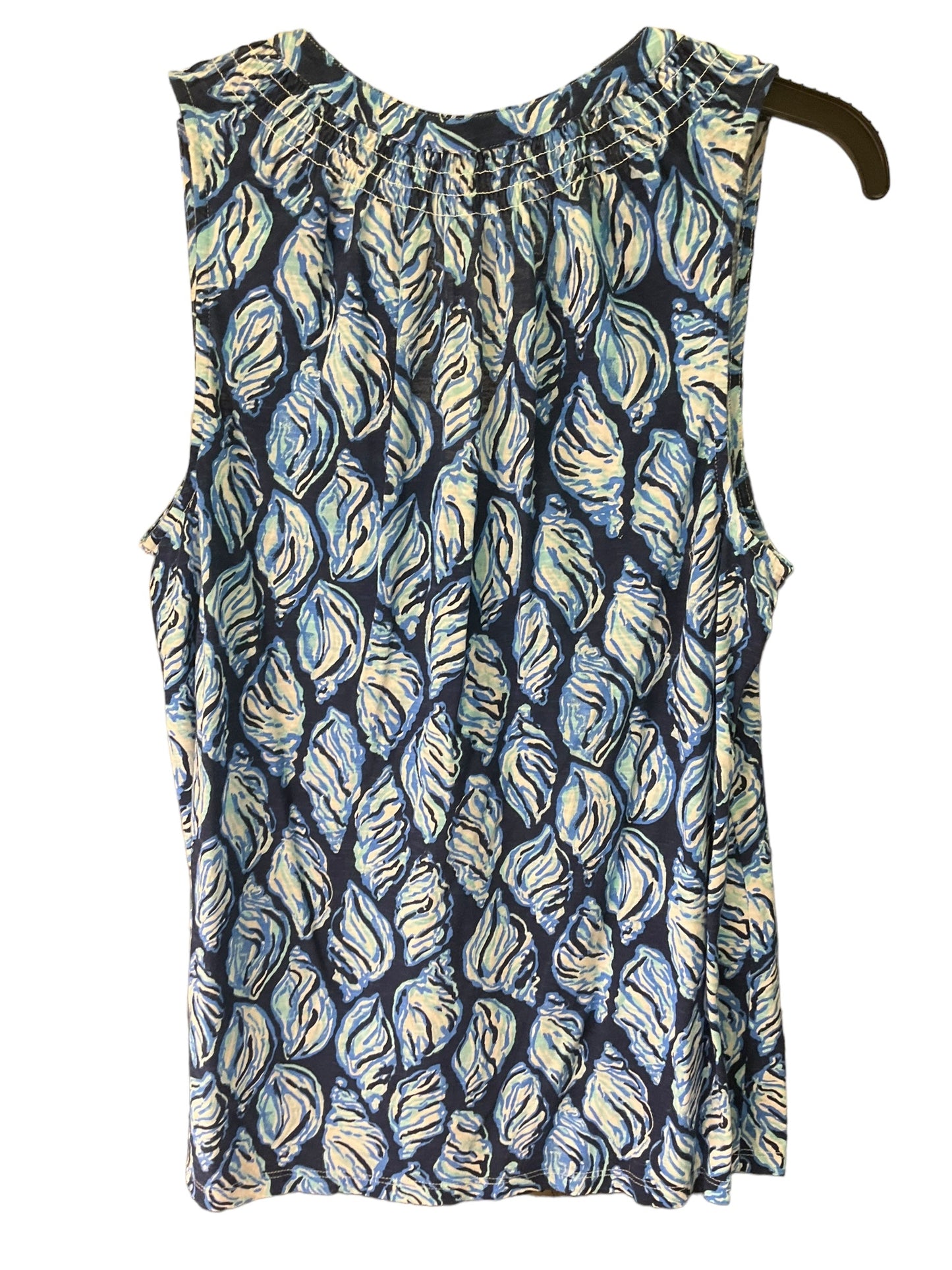 Blue Top Sleeveless Designer Lilly Pulitzer, Size L