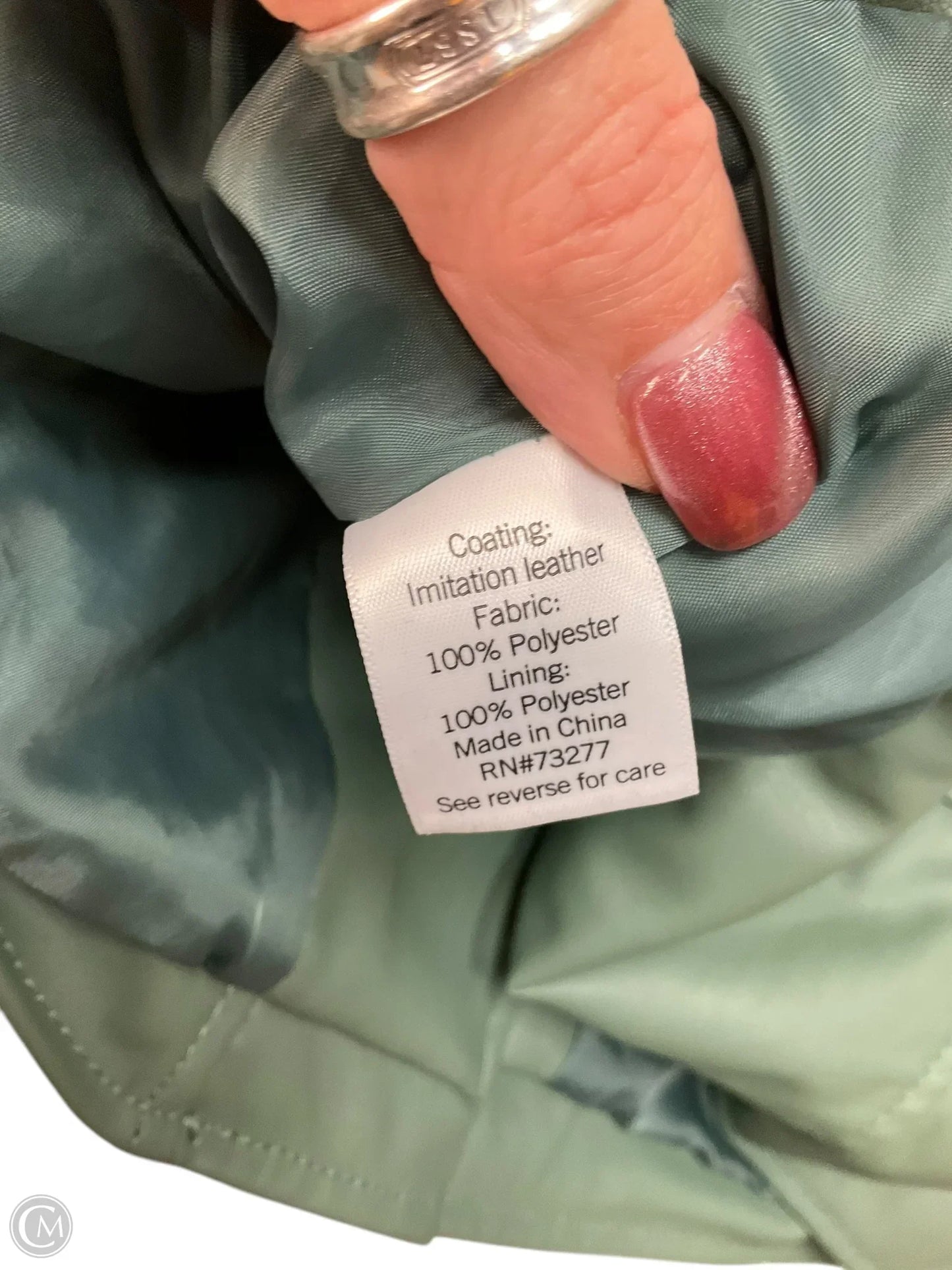 Jacket Moto By Nine West In Green, Size: S