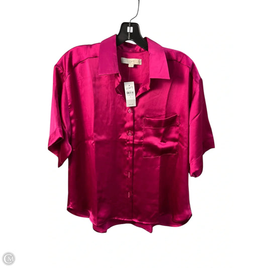 Top Short Sleeve By Loft In Pink, Size: S