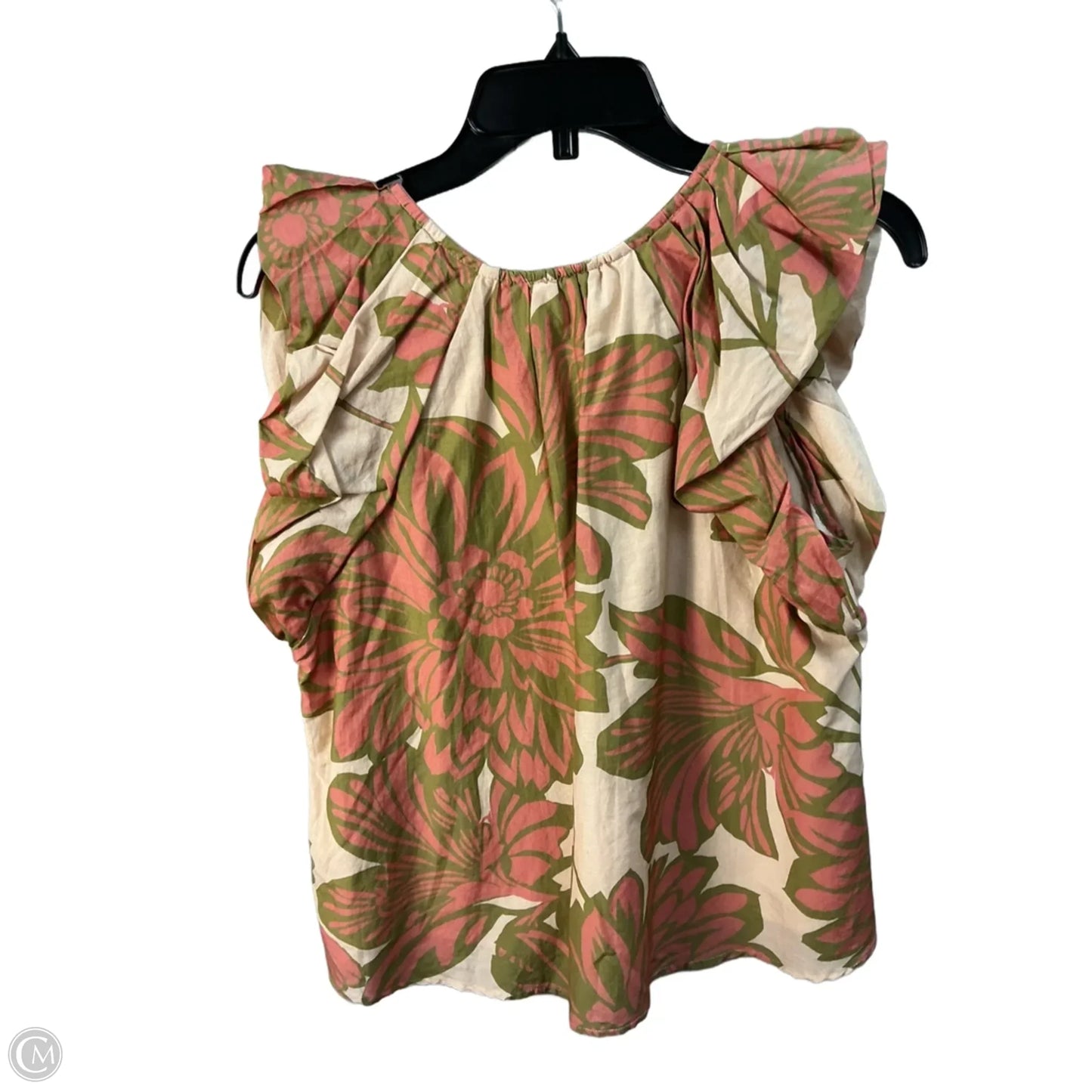 Top Sleeveless By Velvet In Floral Print, Size: S