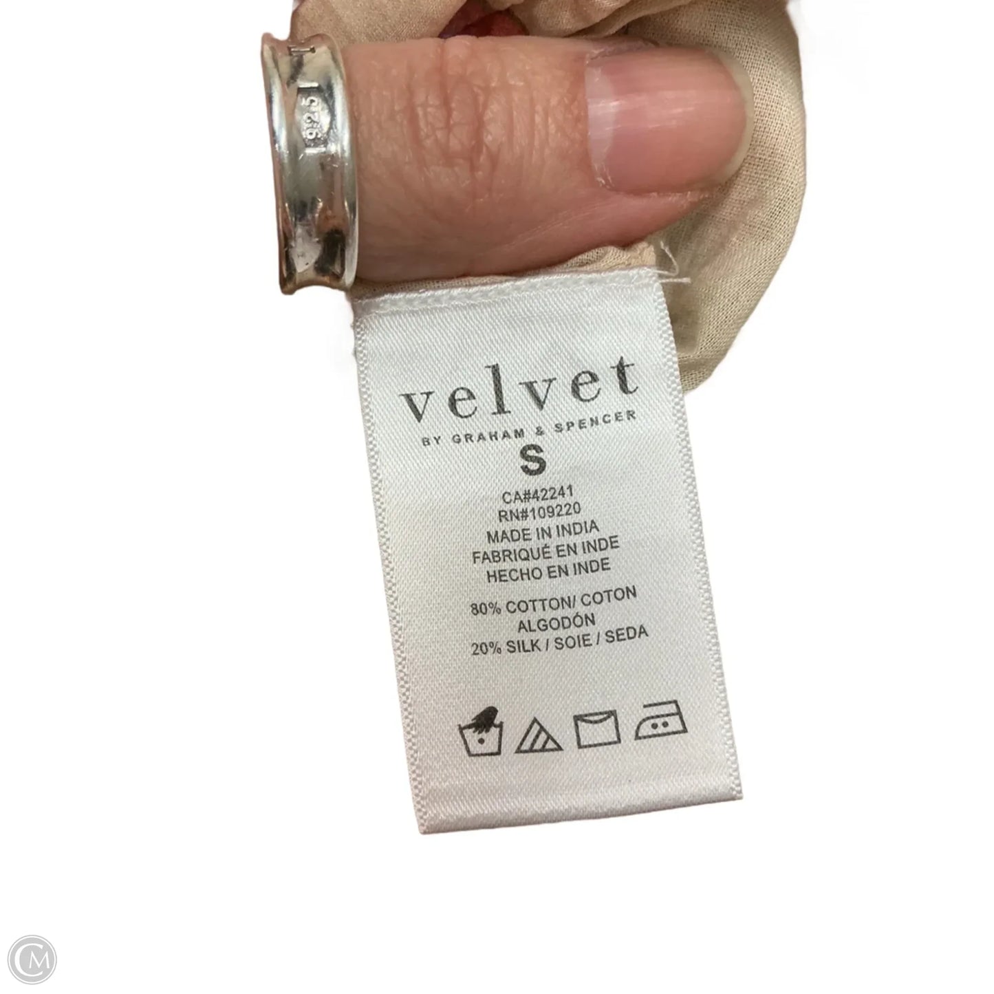 Top Sleeveless By Velvet In Floral Print, Size: S