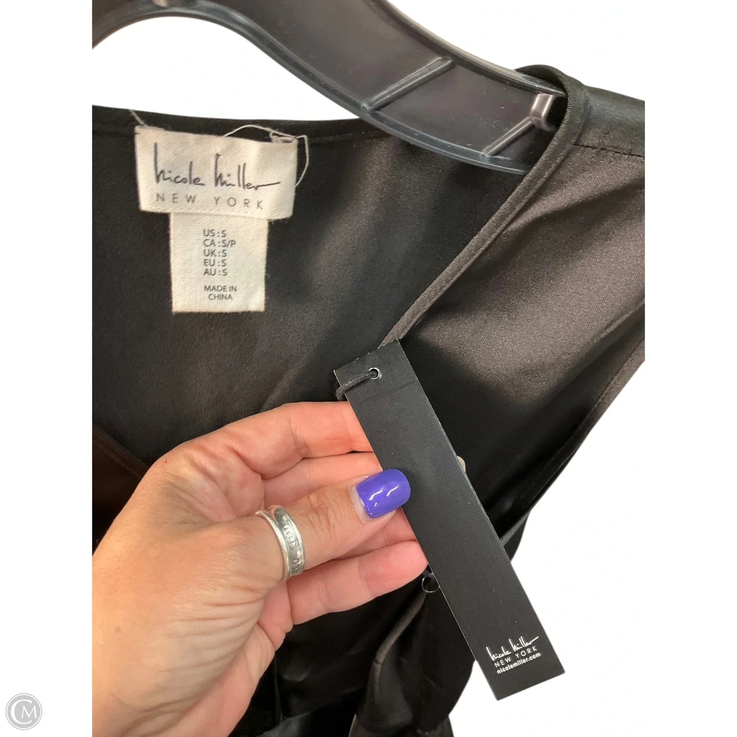 Top Sleeveless By Nicole Miller In Black, Size: S