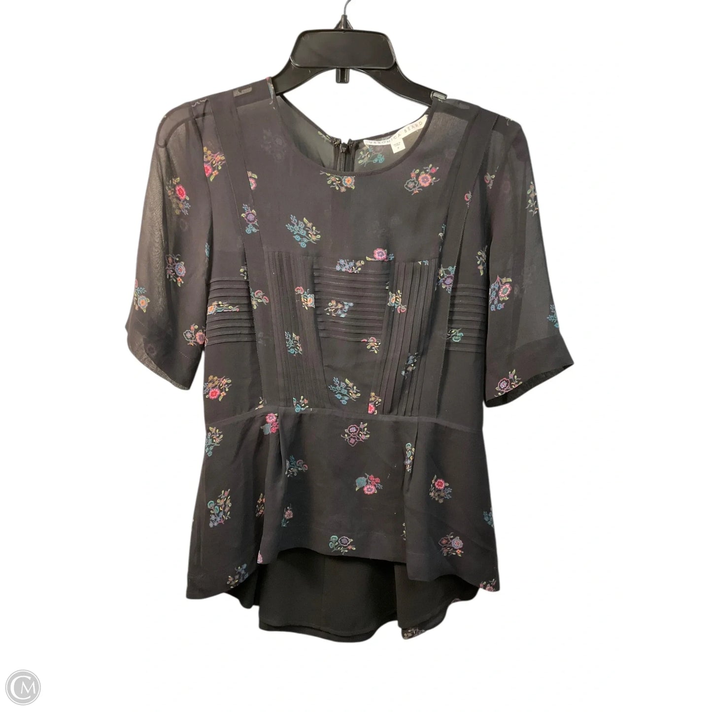 Top Short Sleeve By Veronica Beard In Black, Size: S