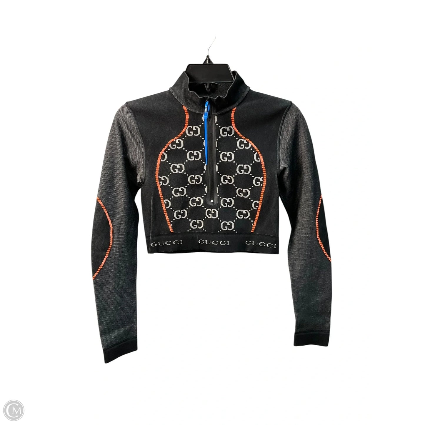 Top Long Sleeve Luxury Designer By Gucci In Black, Size: M