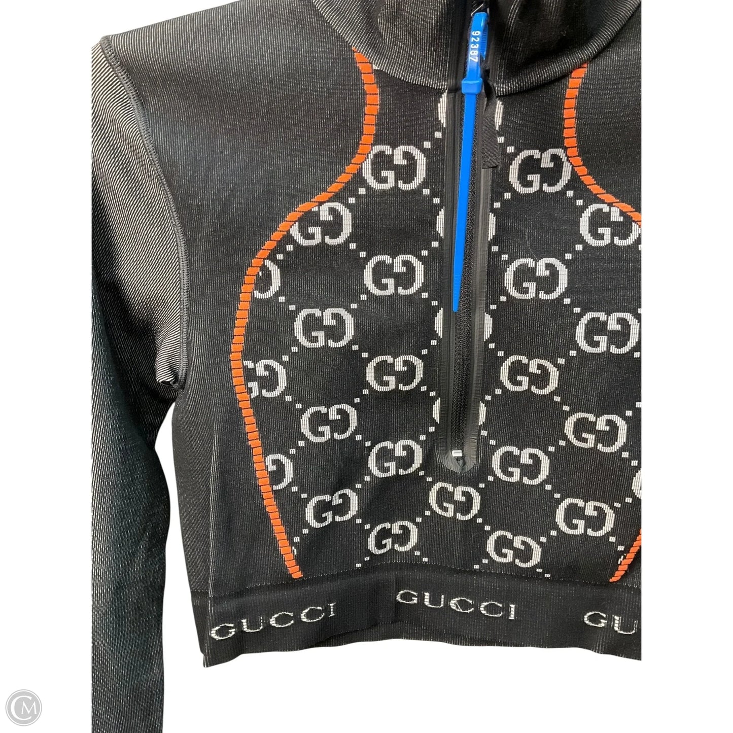 Top Long Sleeve Luxury Designer By Gucci In Black, Size: M